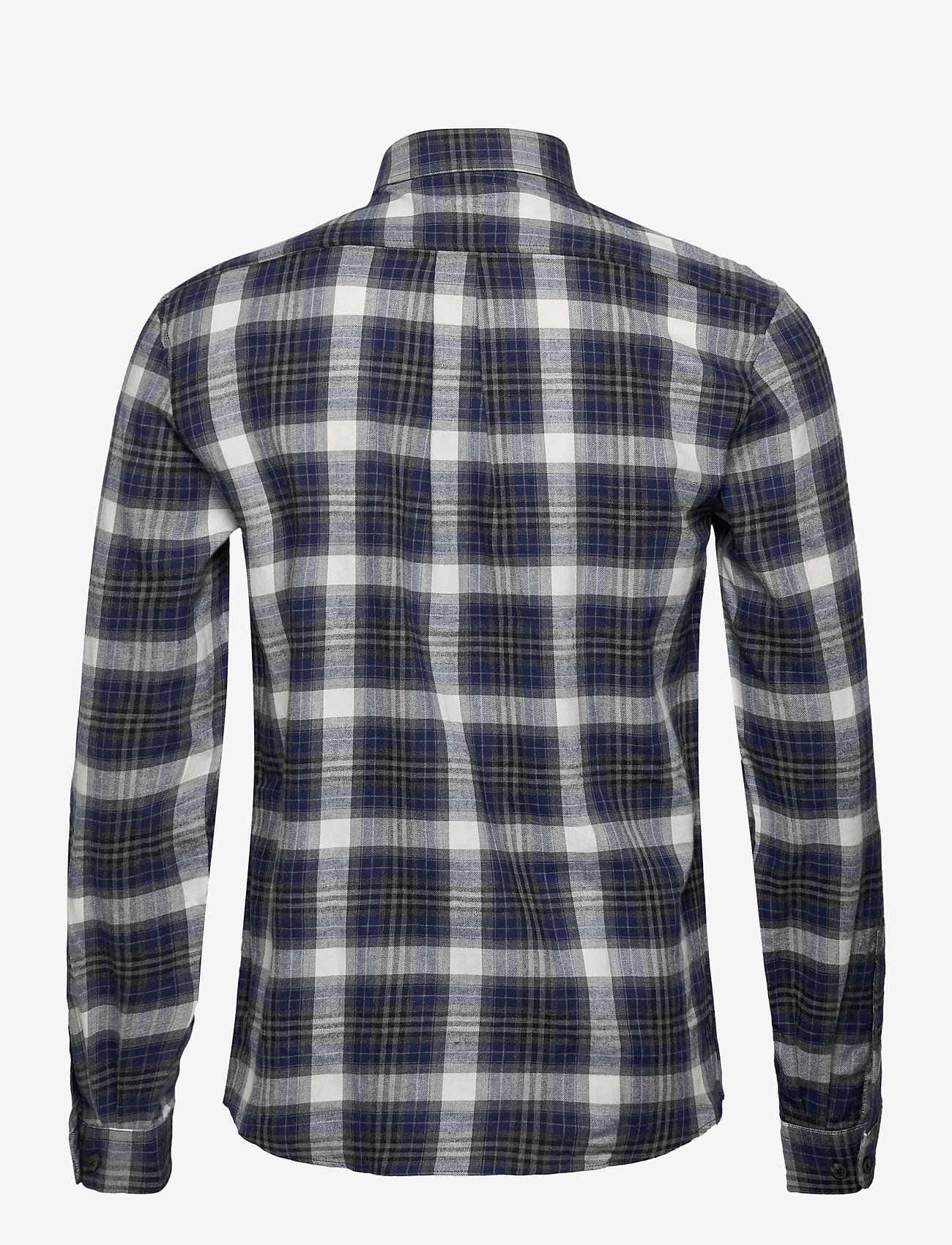 Lindbergh - Checked brushed shirt L/S - blue - 1