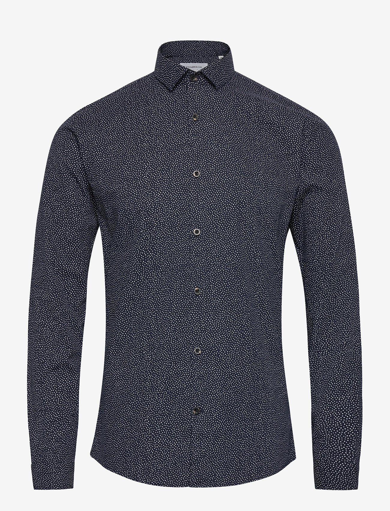 Lindbergh - Ditsy print shirt L/S - dark blue - 0