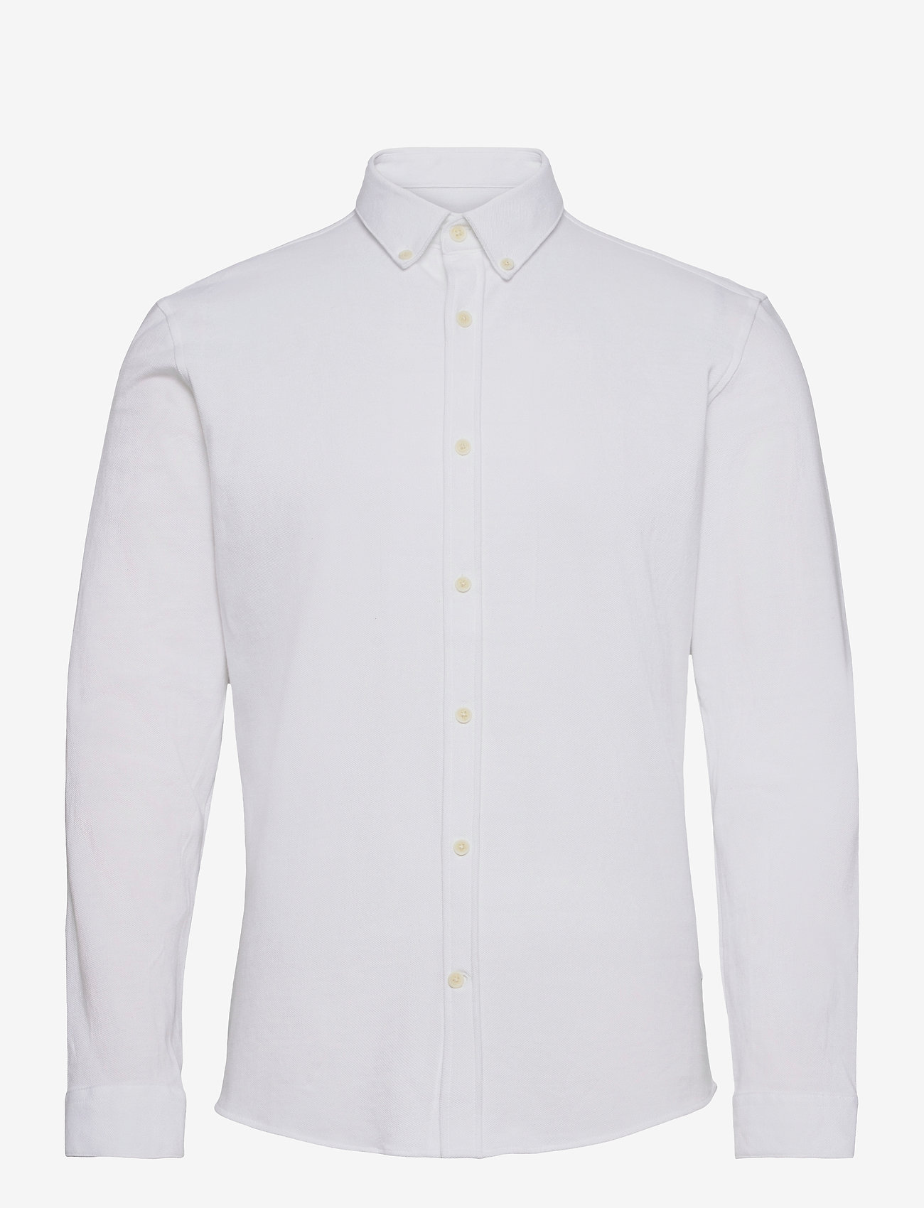 Lindbergh - Pique Superflex shirt L/S - basic skjortor - white - 0