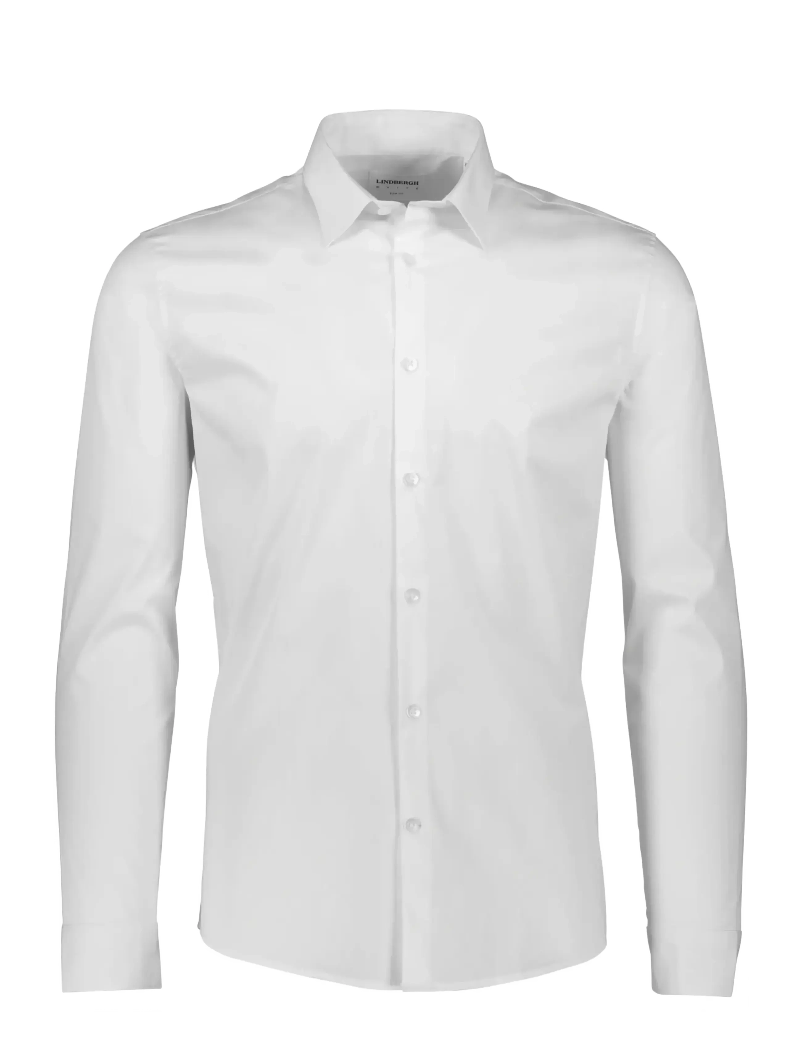 Lindbergh Superflex poplin shirt L/S - Lindbergh - WHITE / white