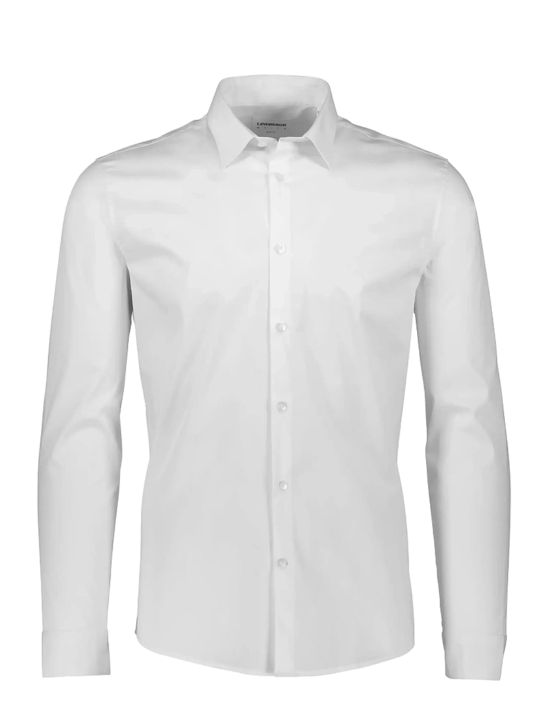 Lindbergh - Superflex poplin shirt L/S - formelle hemden - white - 1