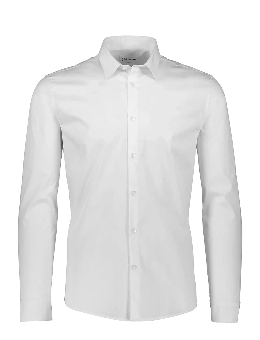 Lindbergh - Superflex poplin shirt L/S - formelle hemden - white - 1