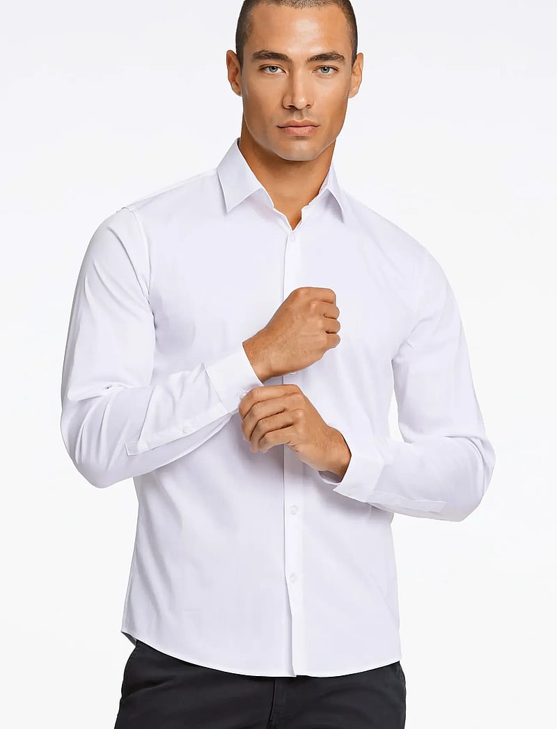 Lindbergh - Superflex poplin shirt L/S - formelle hemden - white - 3