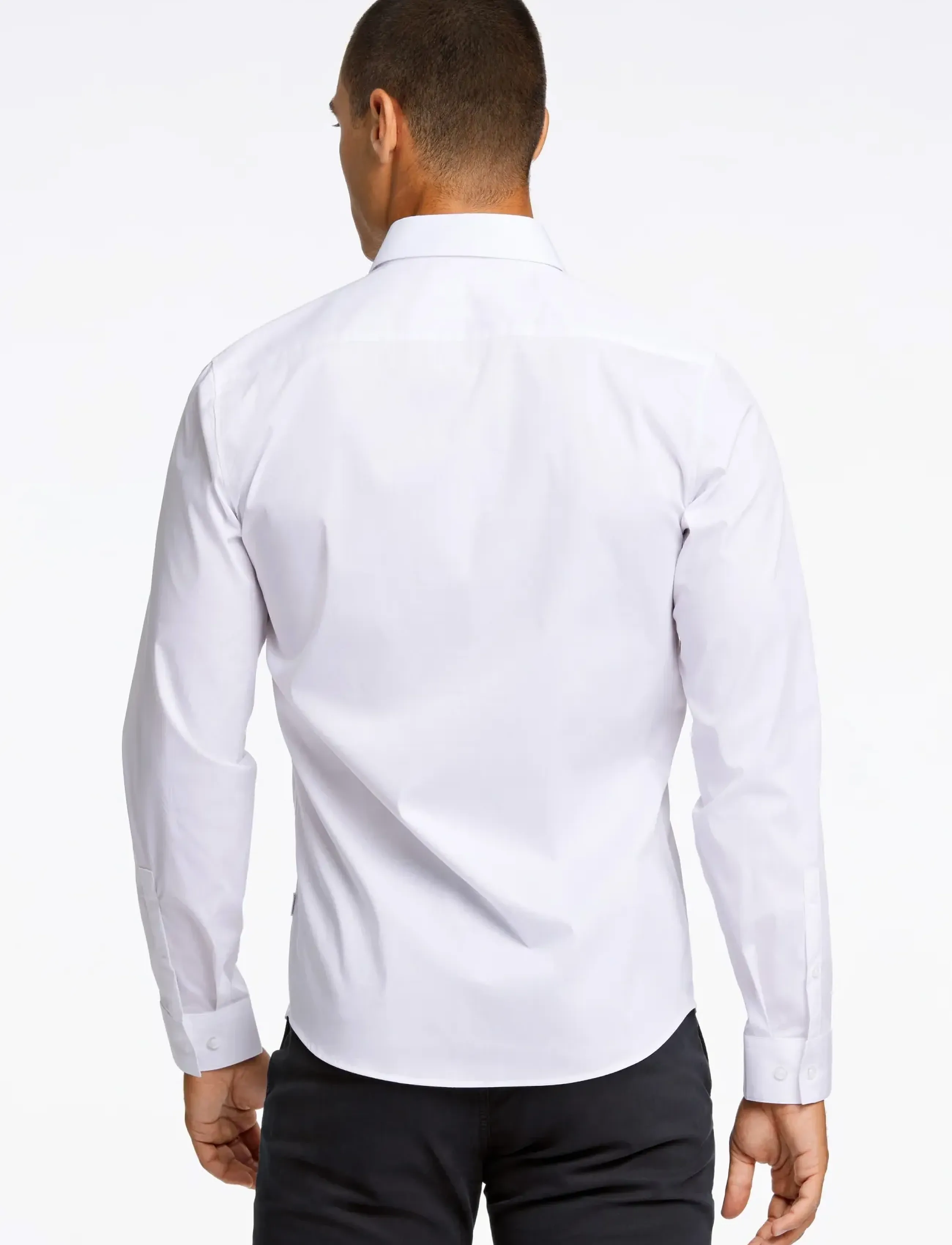 Lindbergh - Superflex poplin shirt L/S - formelle hemden - white - 4