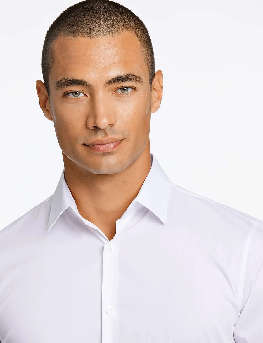 Lindbergh - Superflex poplin shirt L/S - formelle hemden - white - 5