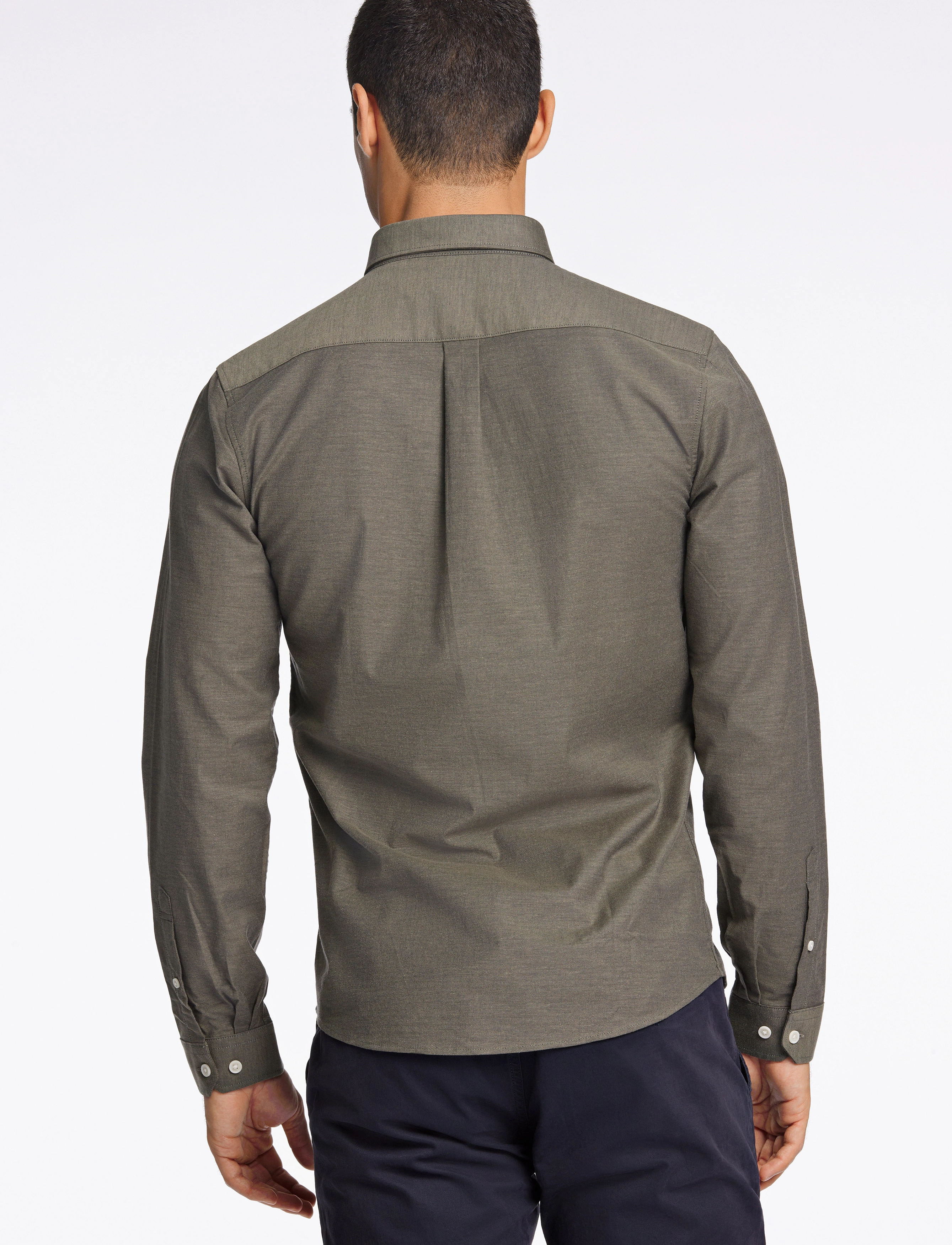 Lindbergh - Yarn dyed oxford superflex shirt L/S - oxfordi särgid - army mix - 3