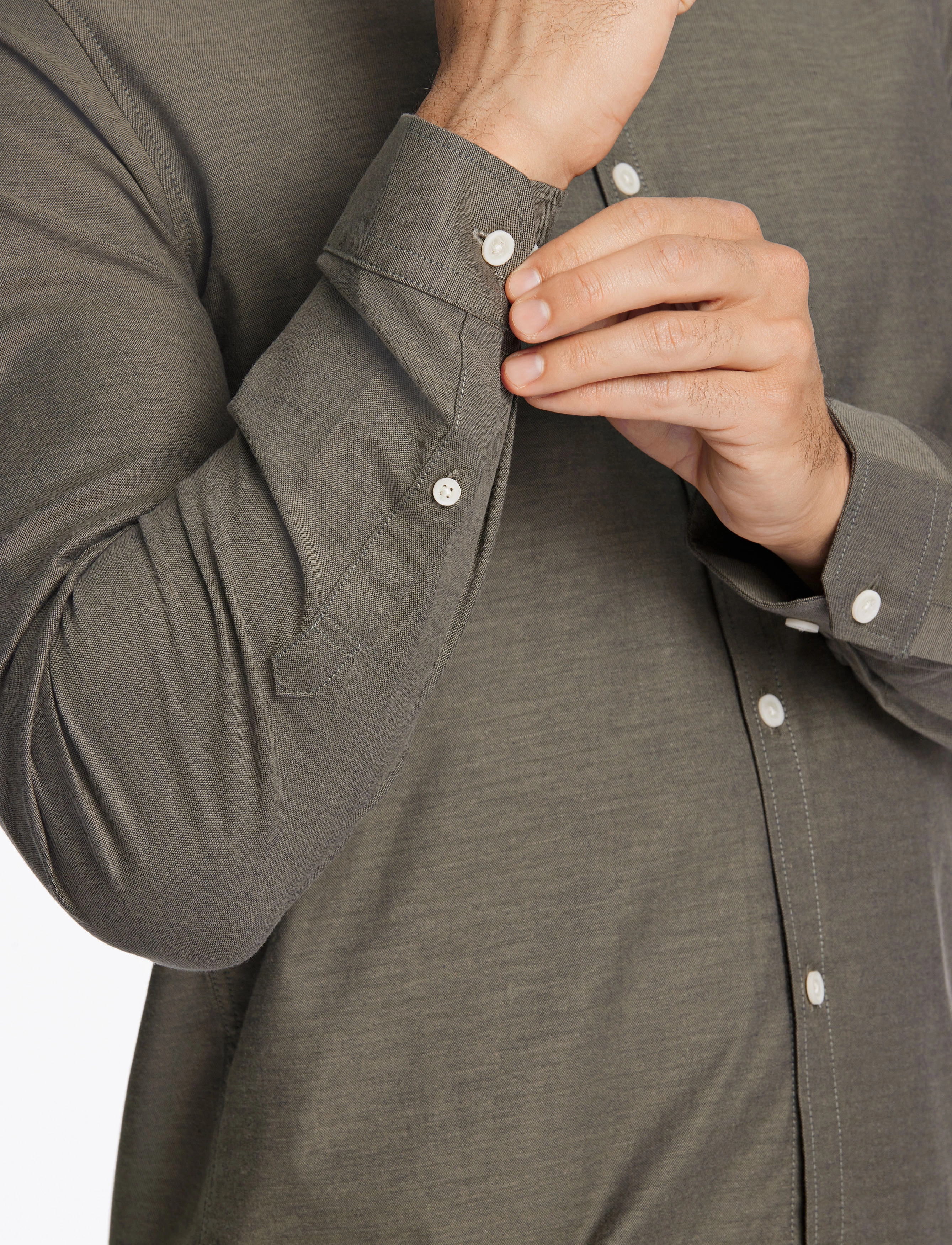 Lindbergh Oxford Superflex Shirt L/S oxfordskjortor herr – bild 5