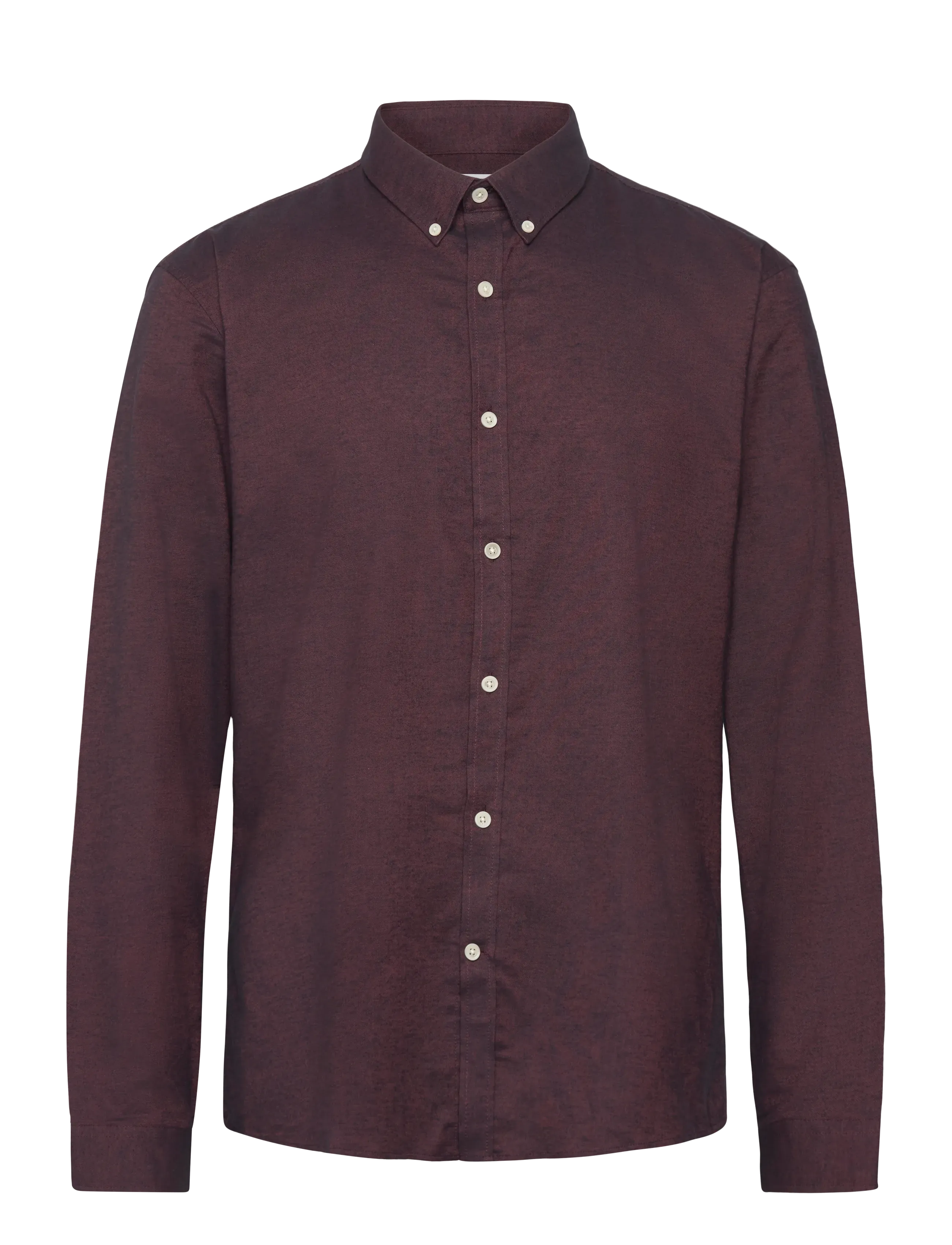 Lindbergh Yarn dyed oxford superflex shirt L/S - Skjortor - DEEP RED MIX / burgundy
