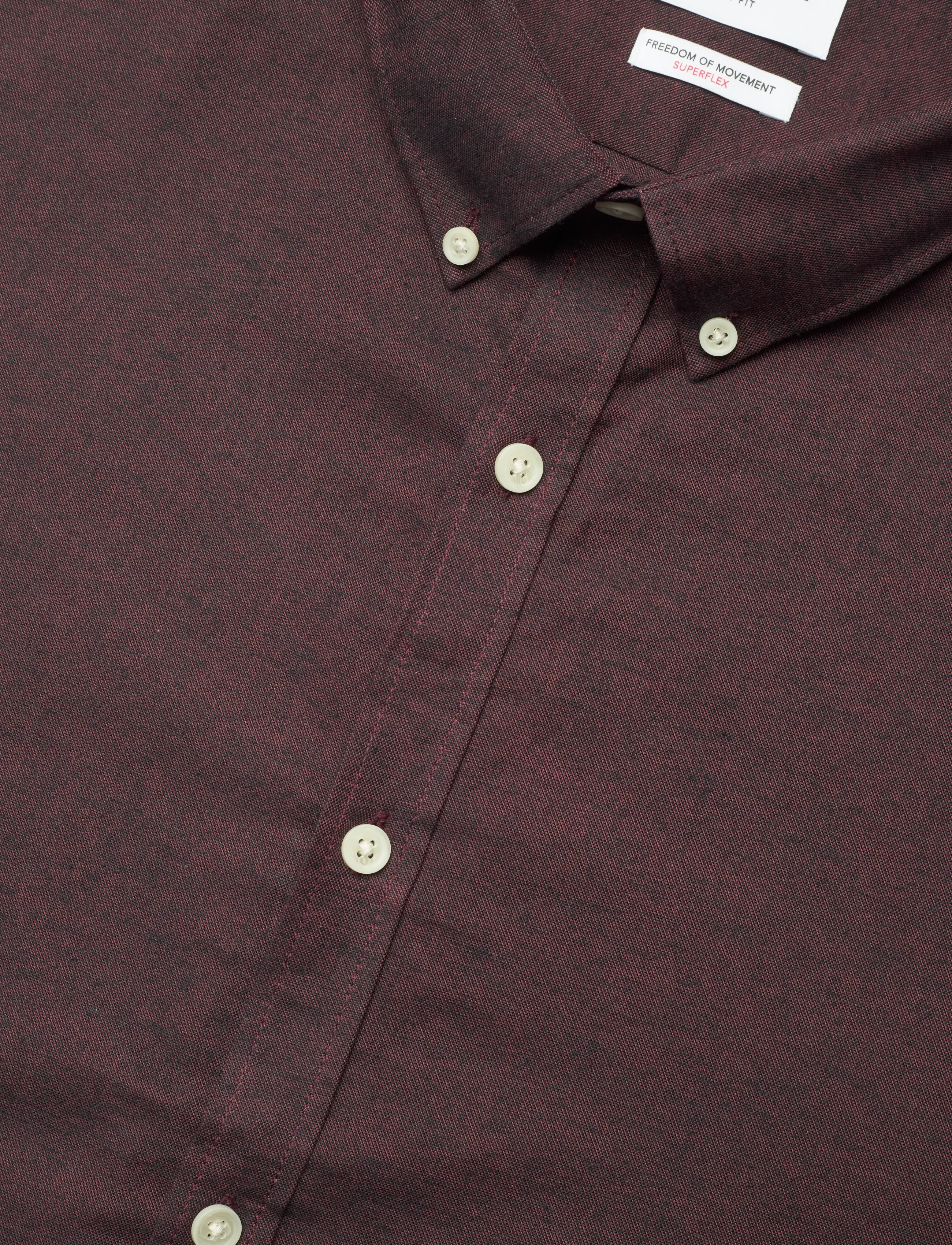 Lindbergh - Yarn dyed oxford superflex shirt L/S - oxford-hemden - deep red mix - 3