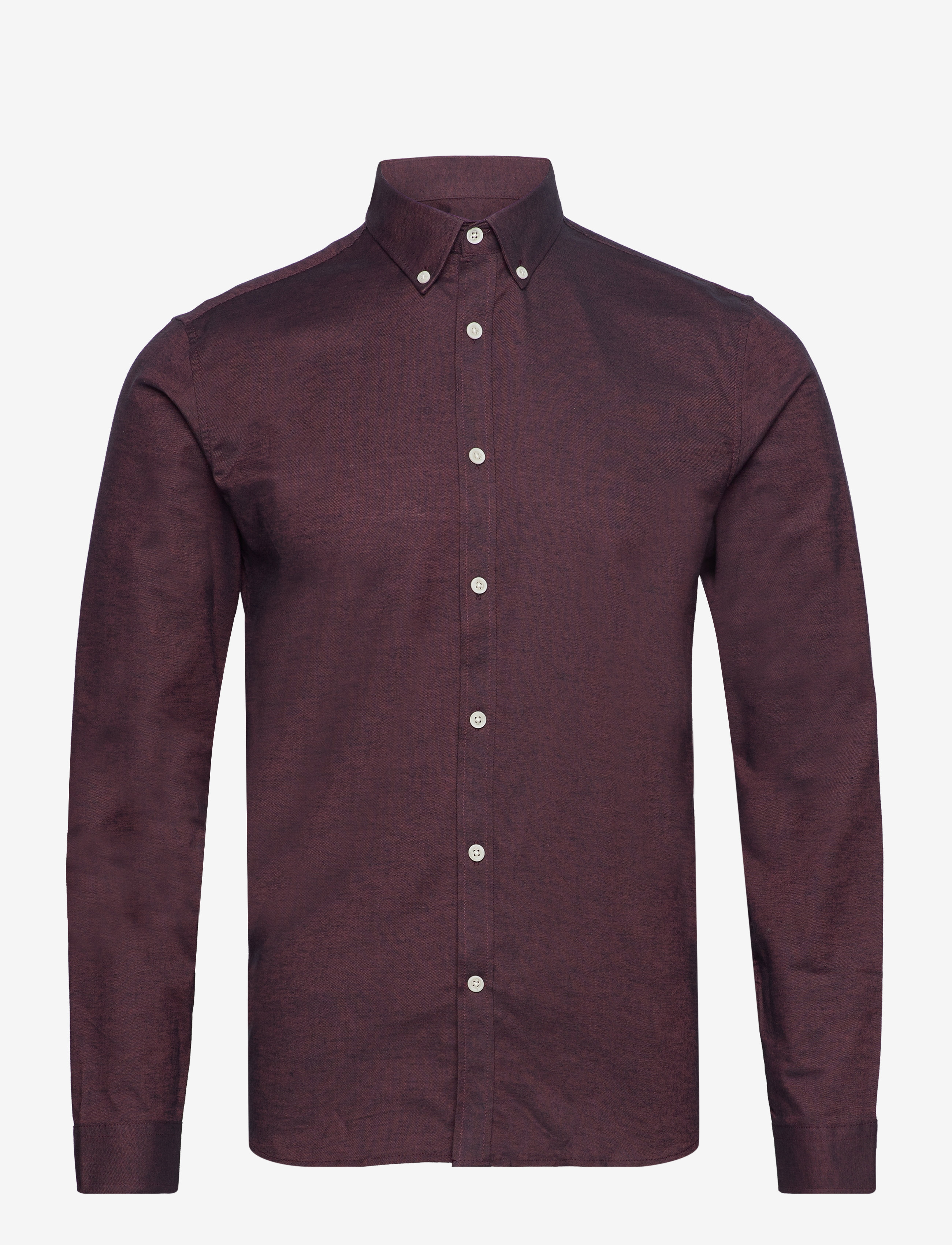 Lindbergh Yarn dyed oxford superflex shirt L/S - Hemden - DEEP RED MIX / burgundy