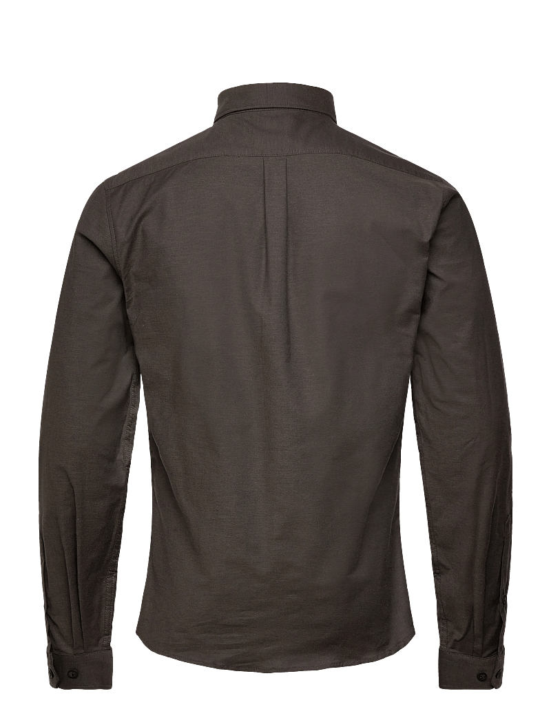 Lindbergh - Yarn dyed oxford superflex shirt - oxford-skjortor - dk brown mix - 1