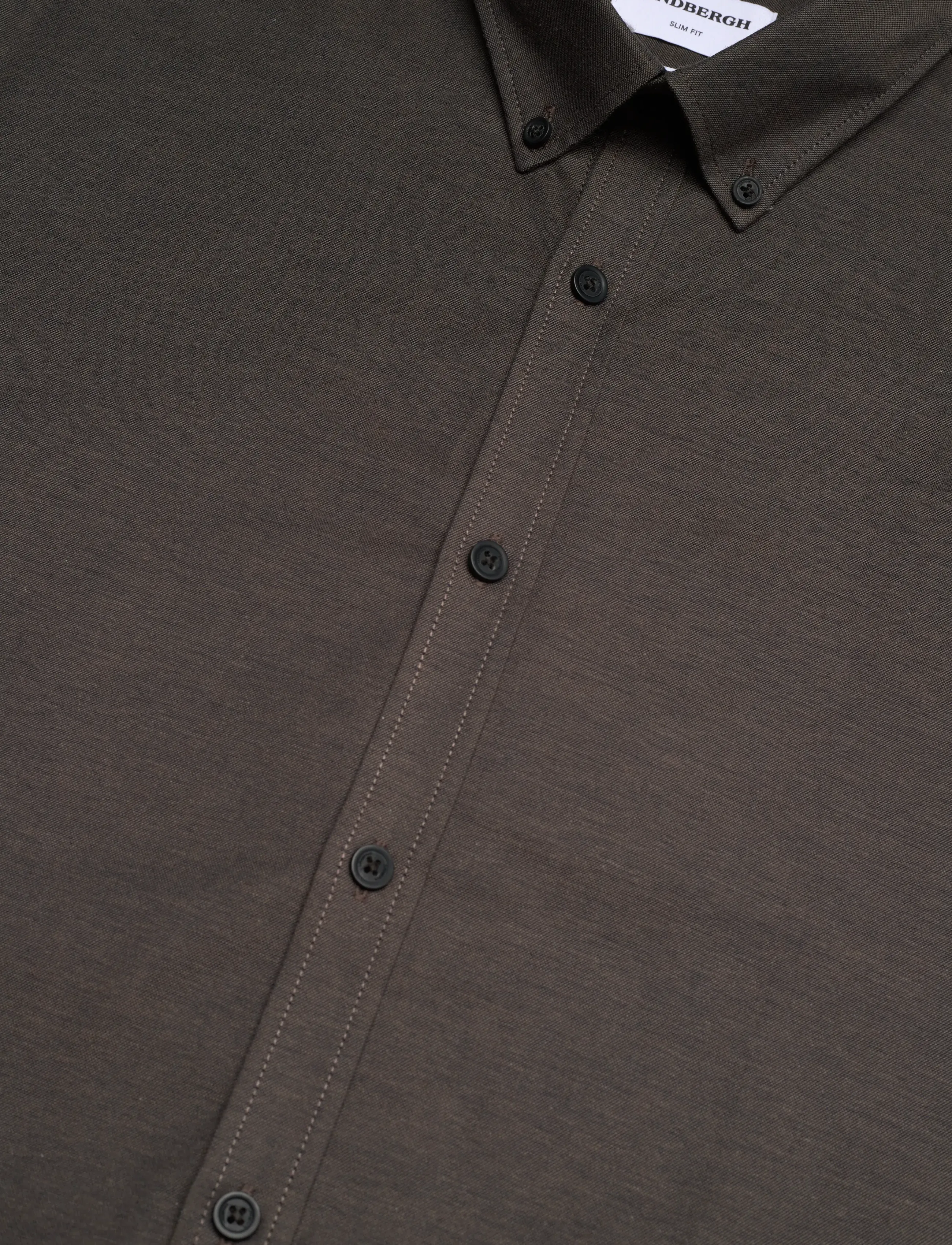Lindbergh - Yarn dyed oxford superflex shirt L/S - oxford shirts - dk brown mix - 3