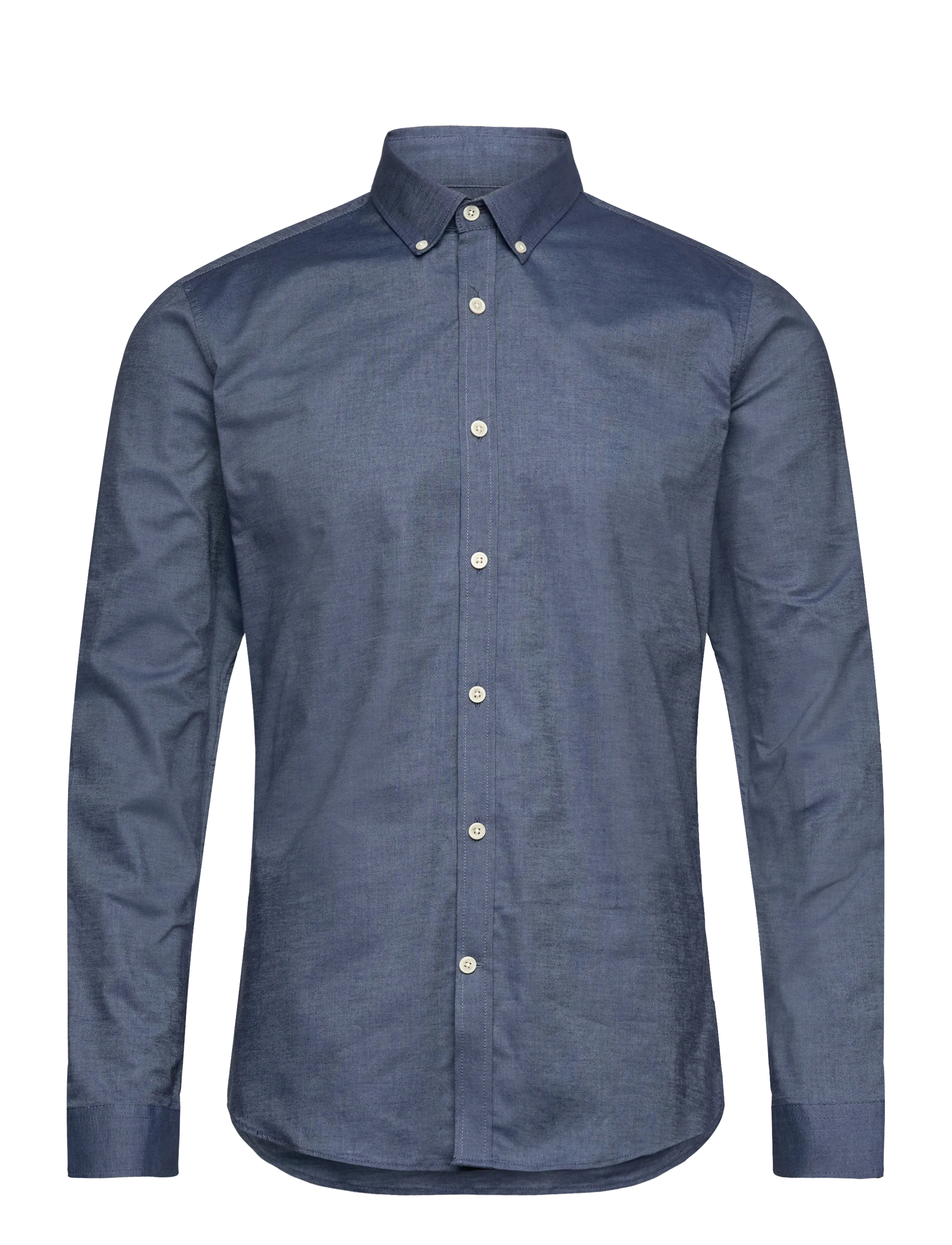 Lindbergh Yarn dyed oxford superflex shirt L/S - Oxford shirts - DUST BLUE MIX / blue