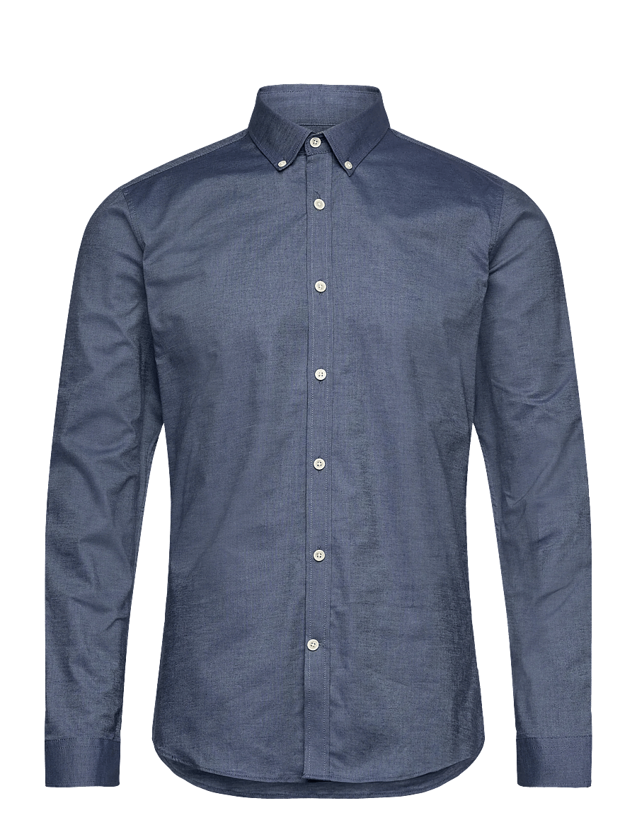 Lindbergh - Yarn dyed oxford superflex shirt L/S - oxfordi särgid - dust blue mix - 0