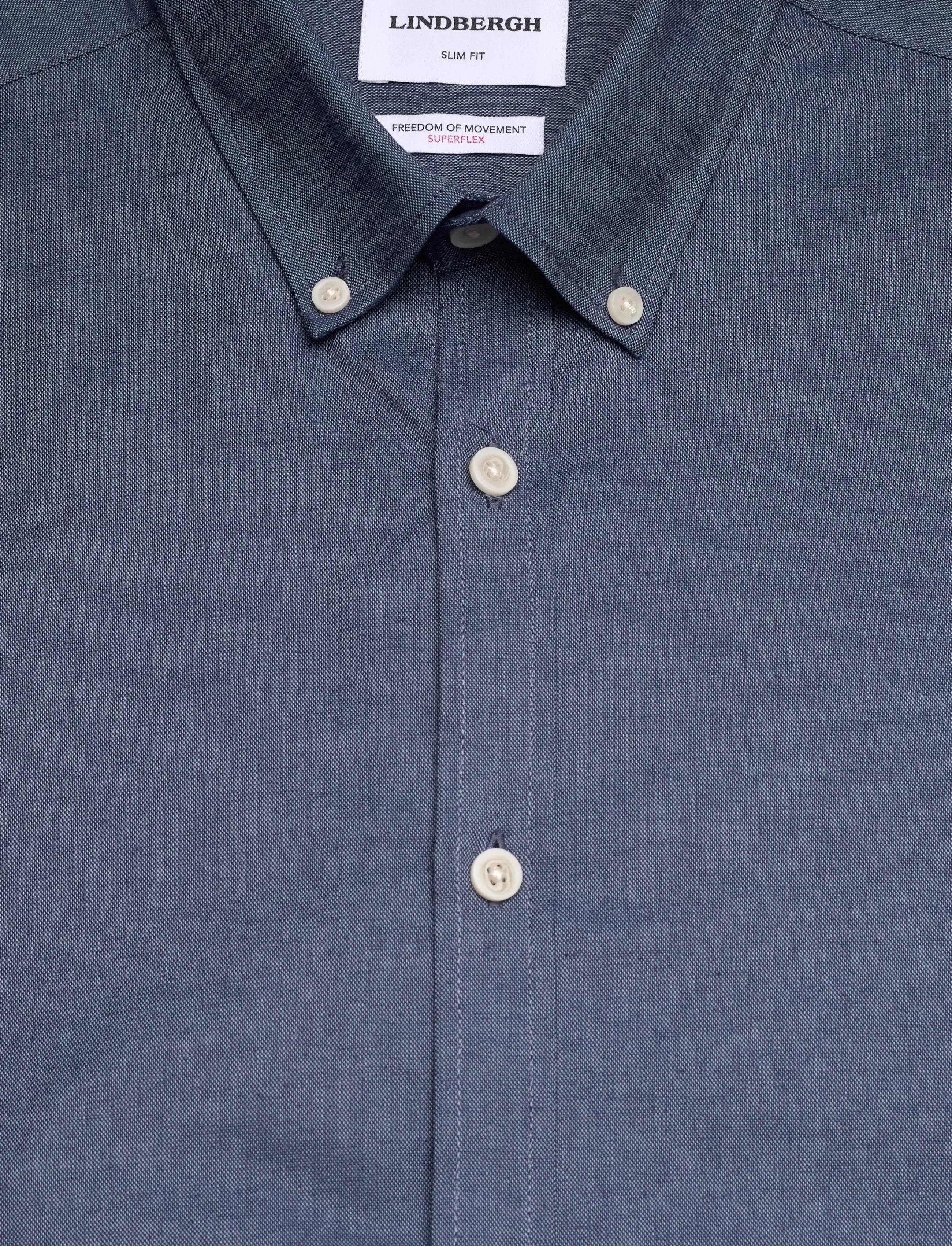 Lindbergh - Yarn dyed oxford superflex shirt L/S - oxfordi särgid - dust blue mix - 2