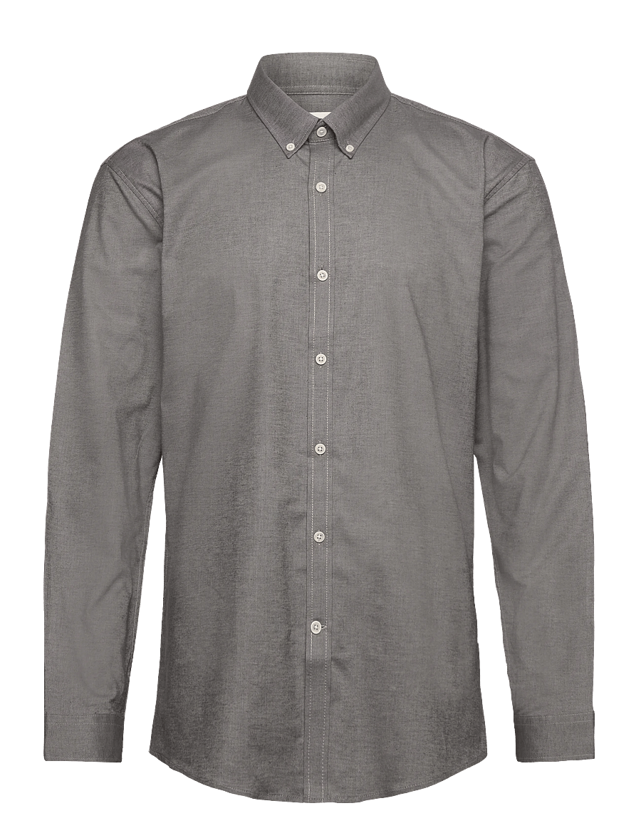 Lindbergh - Yarn dyed oxford superflex shirt L/S - chemises oxford - dust grey mix - 0