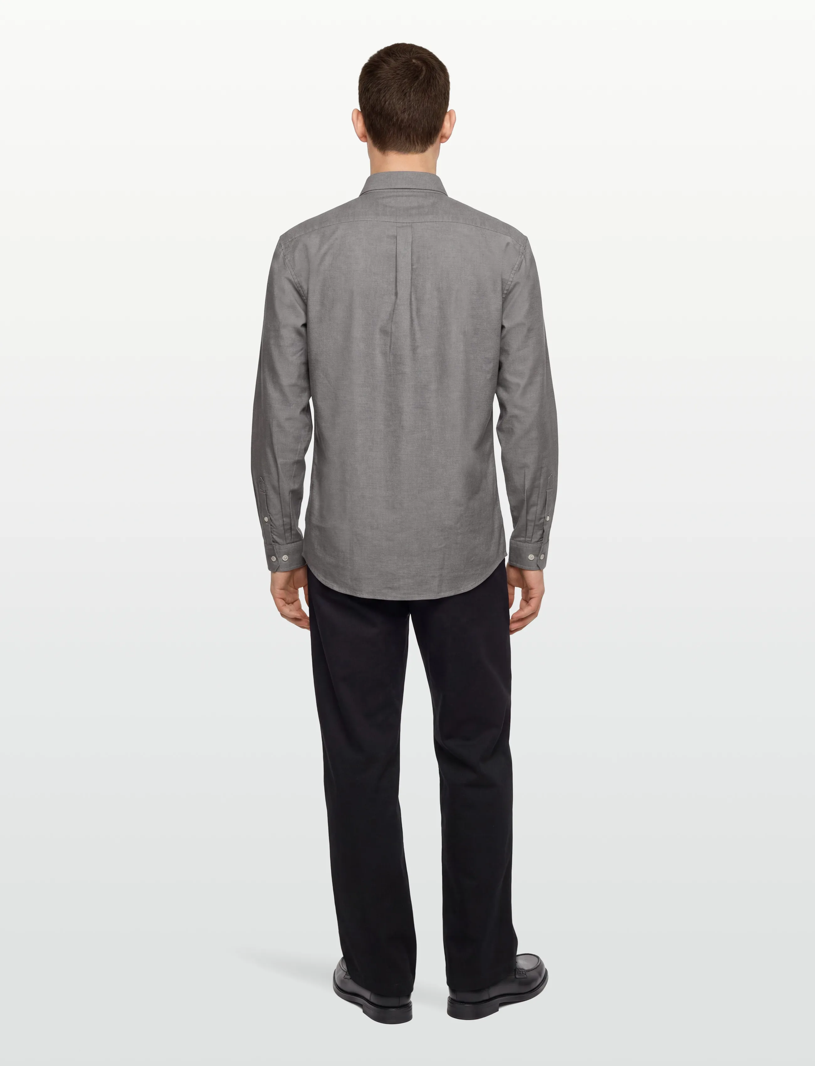 Lindbergh - Yarn dyed oxford superflex shirt L/S - oxford skjorter - dust grey mix - 4