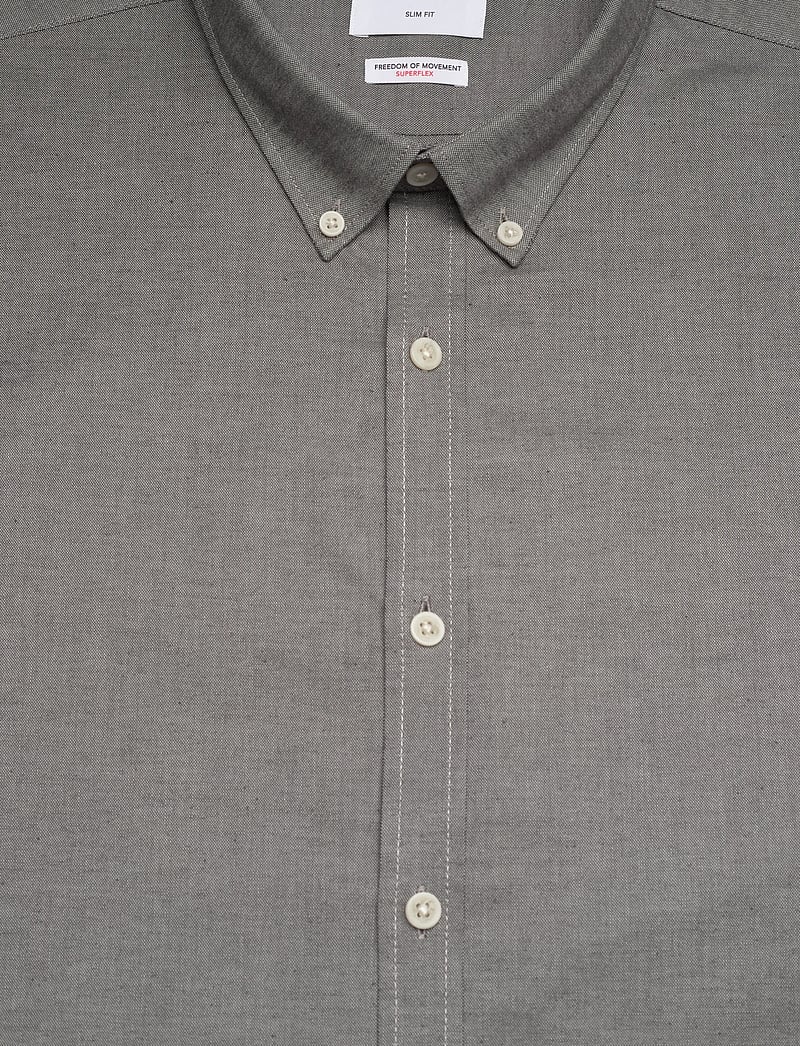 Lindbergh - Yarn dyed oxford superflex shirt L/S - oxfordi särgid - dust grey mix - 2