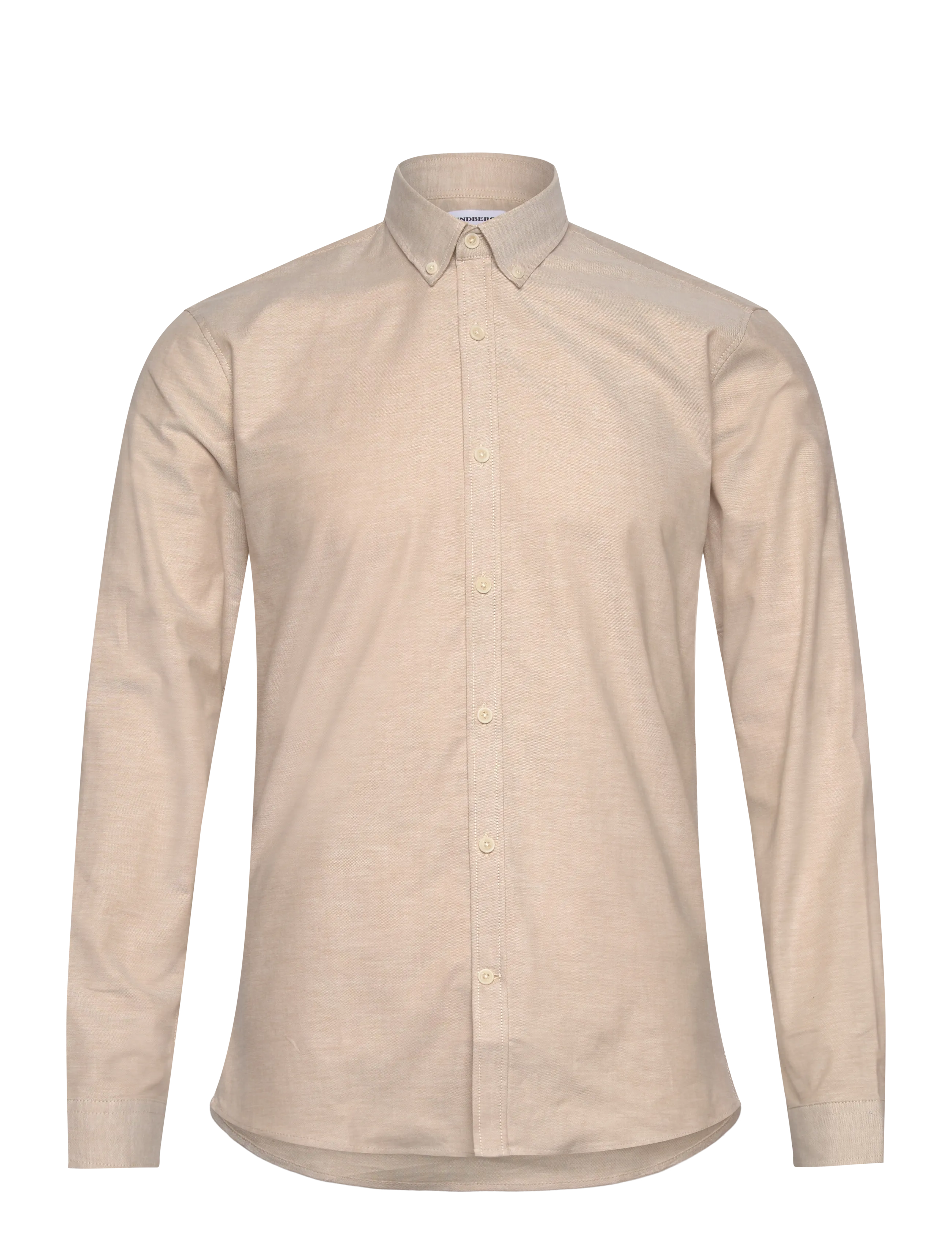 Lindbergh Yarn dyed oxford superflex shirt - Skjorter - FADED SAND MIX / cream