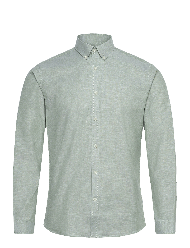 Lindbergh - Yarn dyed oxford superflex shirt - oxford shirts - lt army mix - 1