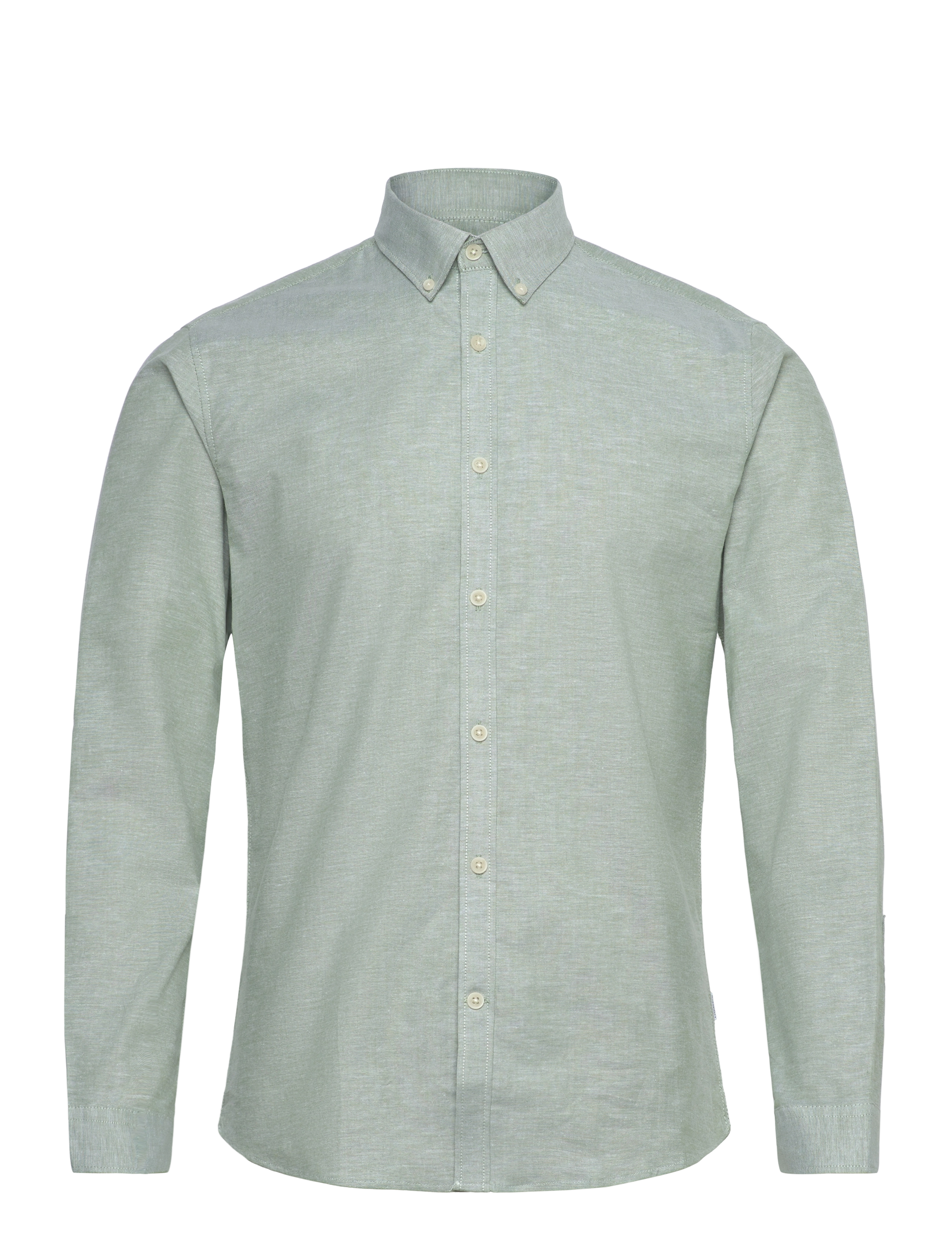 Lindbergh - Yarn dyed oxford superflex shirt L/S - oxfordi särgid - lt army mix - 1