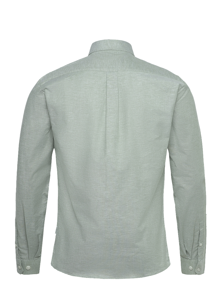 Lindbergh - Yarn dyed oxford superflex shirt L/S - oxfordi särgid - lt army mix - 2