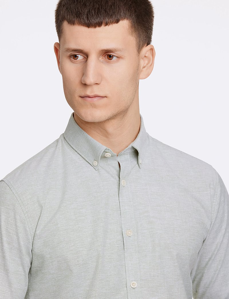 Lindbergh - Yarn dyed oxford superflex shirt - oxford shirts - lt army mix - 5