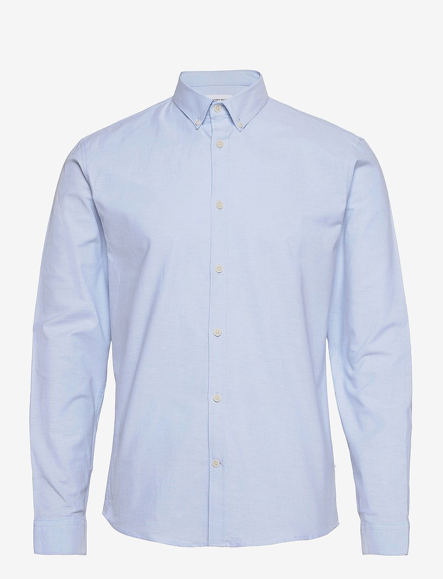 Lindbergh - Yarn dyed oxford superflex shirt L/S - chemises oxford - lt blue mix - 1