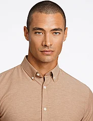 Lindbergh - Oxford superflex shirt L/S - oxford skjorter - lt brown mix - 5