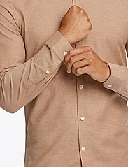 Lindbergh - Oxford superflex shirt L/S - oxford skjorter - lt brown mix - 6