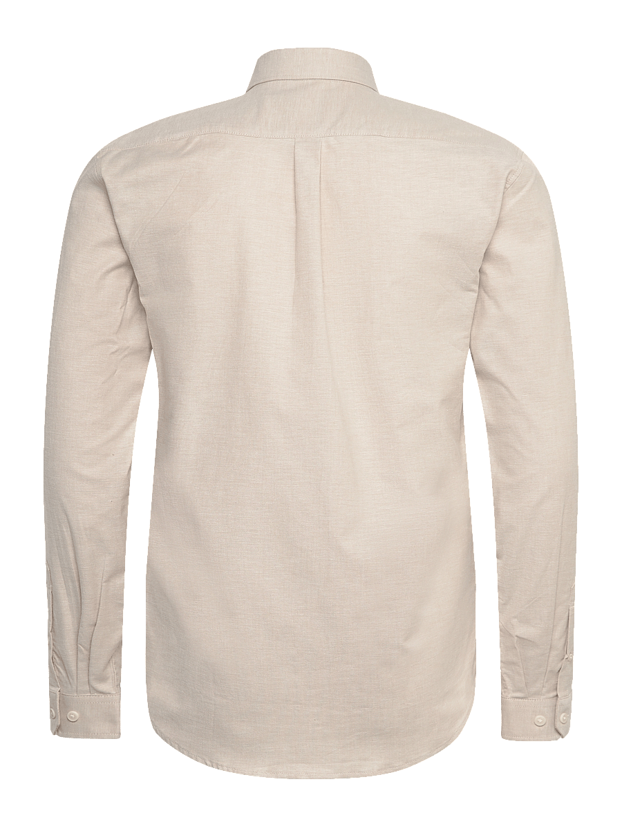 Lindbergh - Yarn dyed oxford superflex shirt L/S - oxfordi särgid - lt sand mix - 2