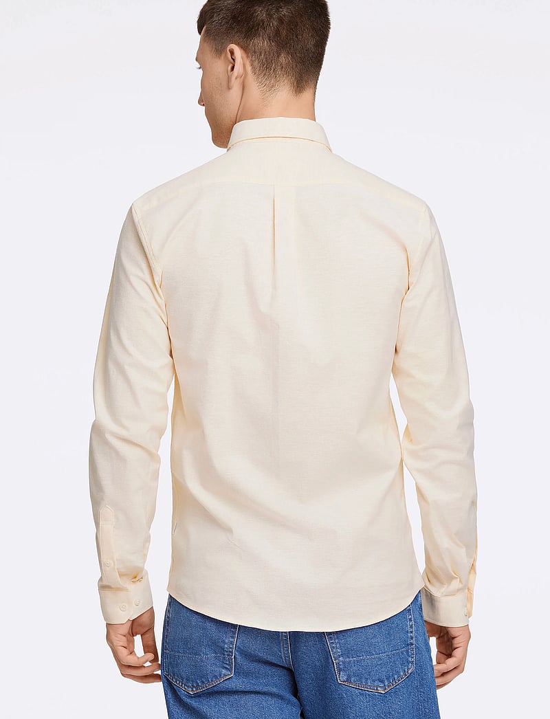 Lindbergh - Yarn dyed oxford superflex shirt - oxford skjorter - lt yellow mix - 3