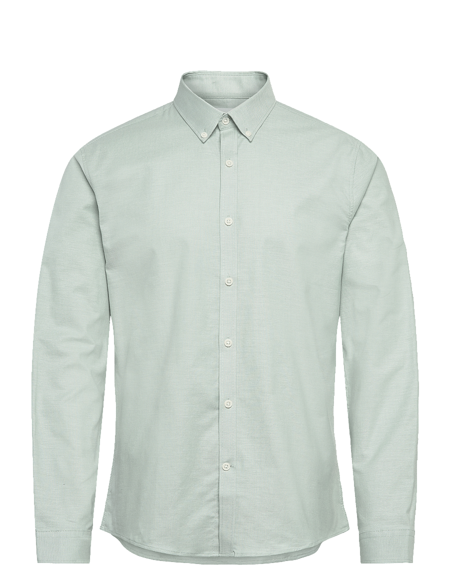 Lindbergh - Yarn dyed oxford superflex shirt L/S - oxfordi särgid - mid green mix - 1