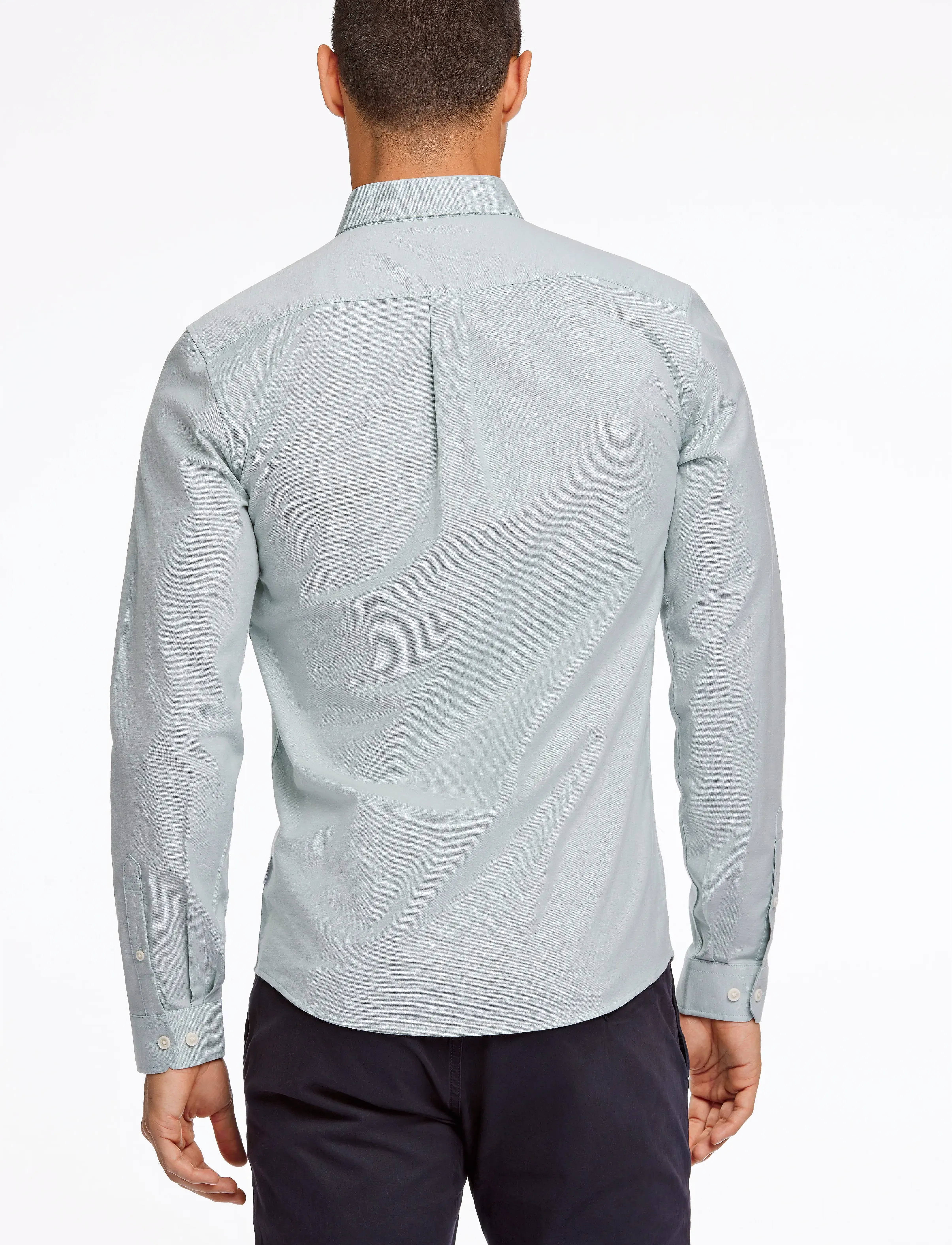 Lindbergh - Yarn dyed oxford superflex shirt L/S - oxfordi särgid - mid green mix - 3