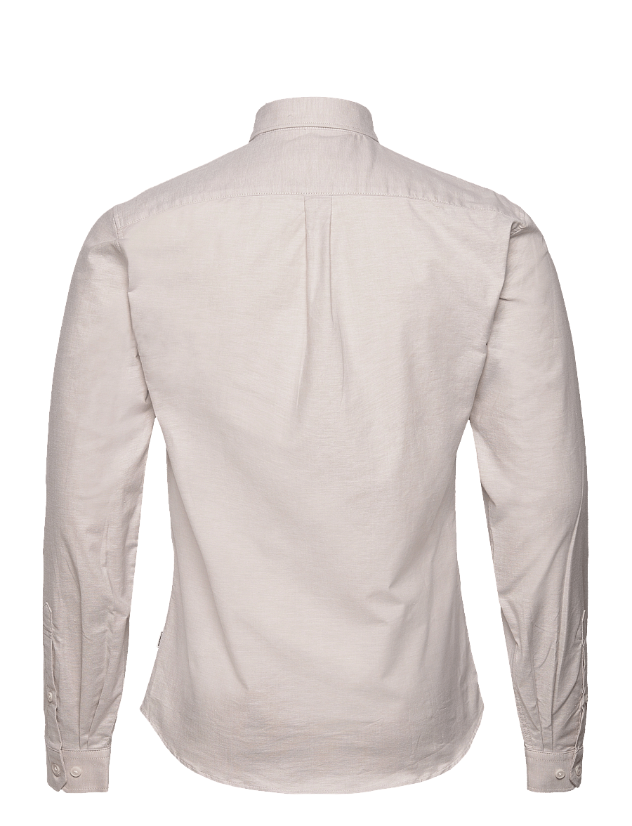 Lindbergh - Yarn dyed oxford superflex shirt L/S - oxford-skjortor - mid sand mix - 1