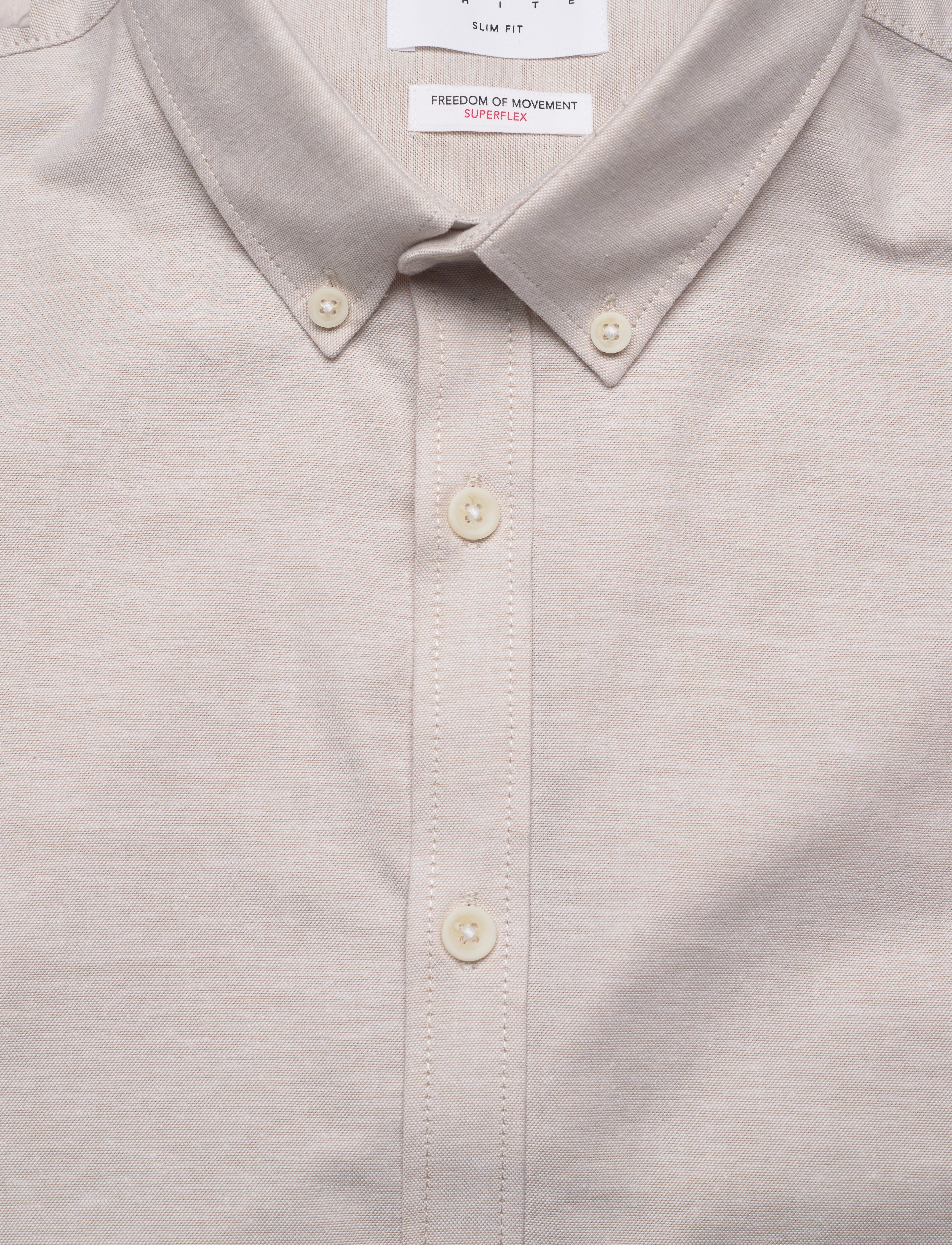 Lindbergh - Yarn dyed oxford superflex shirt L/S - oxford-skyrtur - mid sand mix - 2