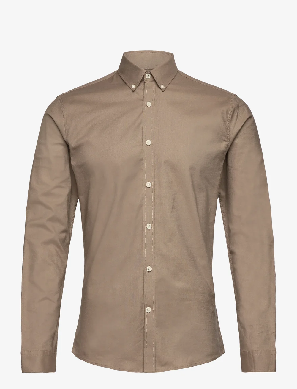 Lindbergh - Oxford superflex shirt L/S - oxford skjorter - mid stone mix - 0