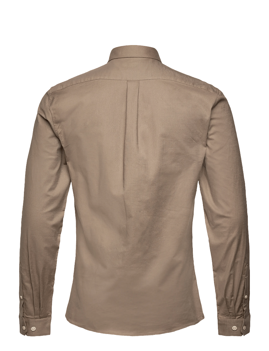 Lindbergh - Yarn dyed oxford superflex shirt L/S - oxford-skjortor - mid stone mix - 1