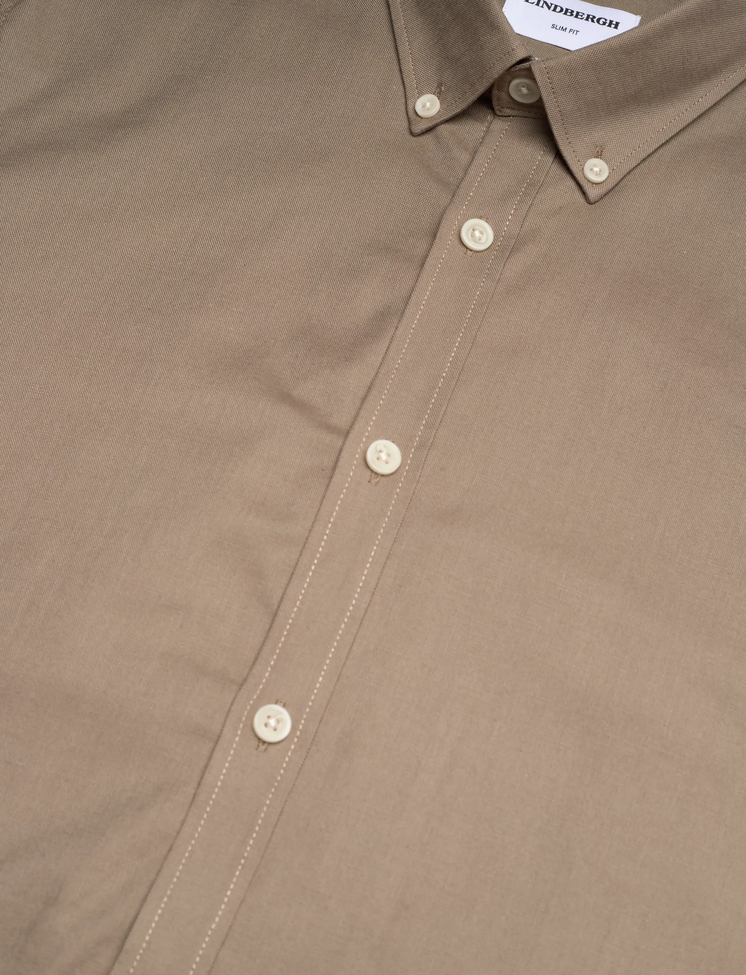 Lindbergh - Yarn dyed oxford superflex shirt L/S - oxford shirts - mid stone mix - 3