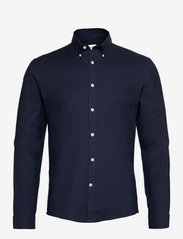 Lindbergh - Oxford superflex shirt L/S - oxford shirts - navy mix - 0