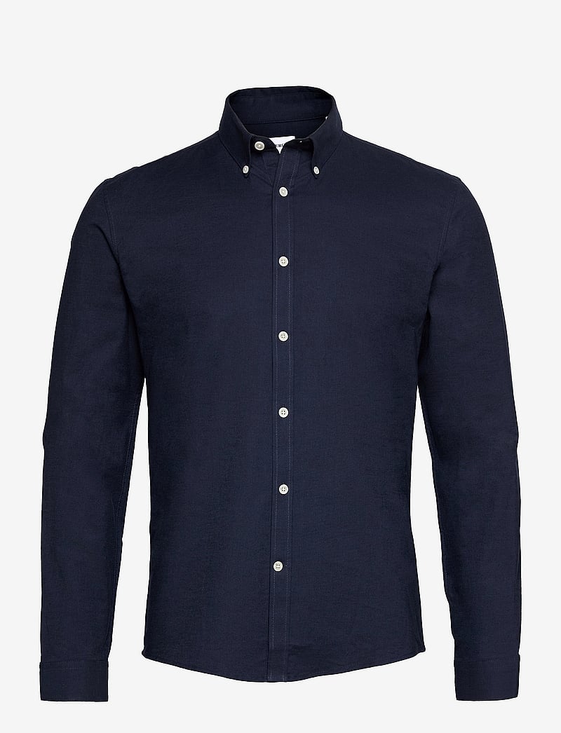 Lindbergh - Yarn dyed oxford superflex shirt - oxford skjorter - navy mix - 1