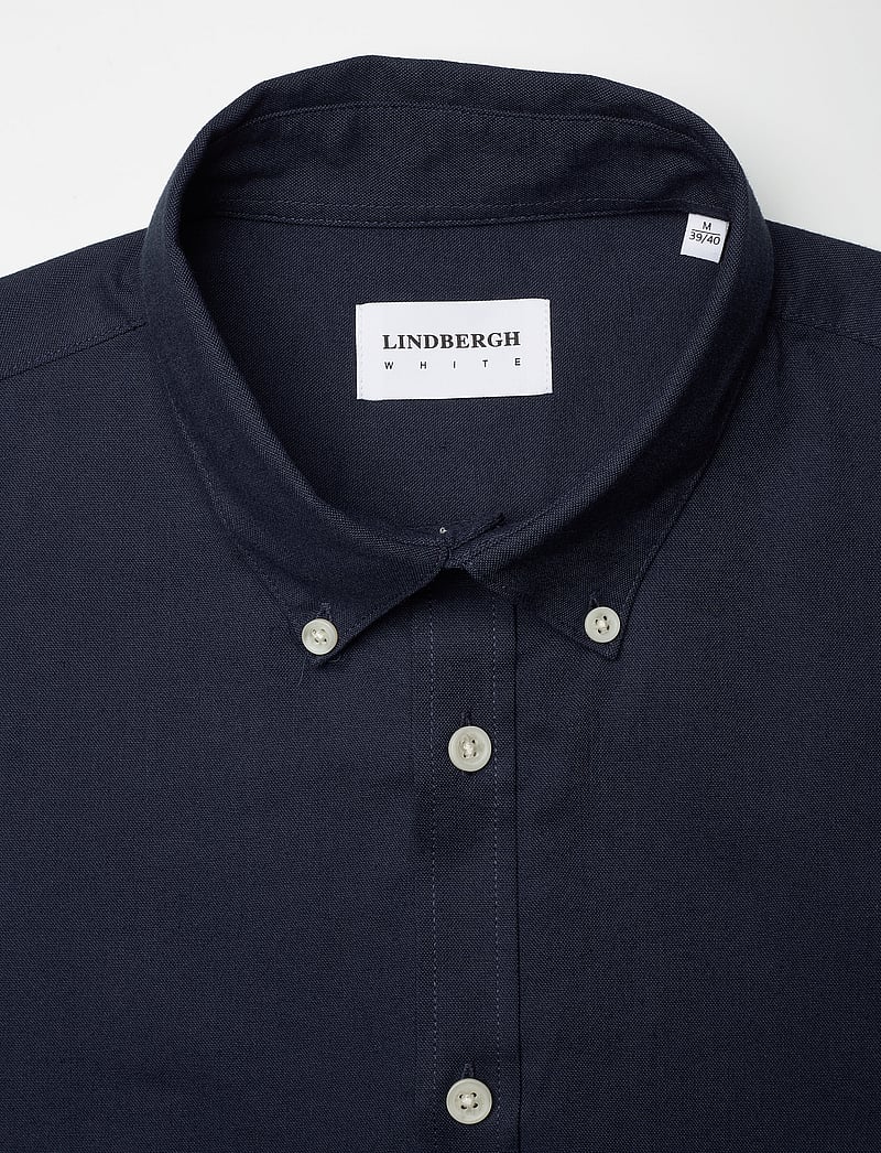 Lindbergh - Yarn dyed oxford superflex shirt - oxford skjorter - navy mix - 3