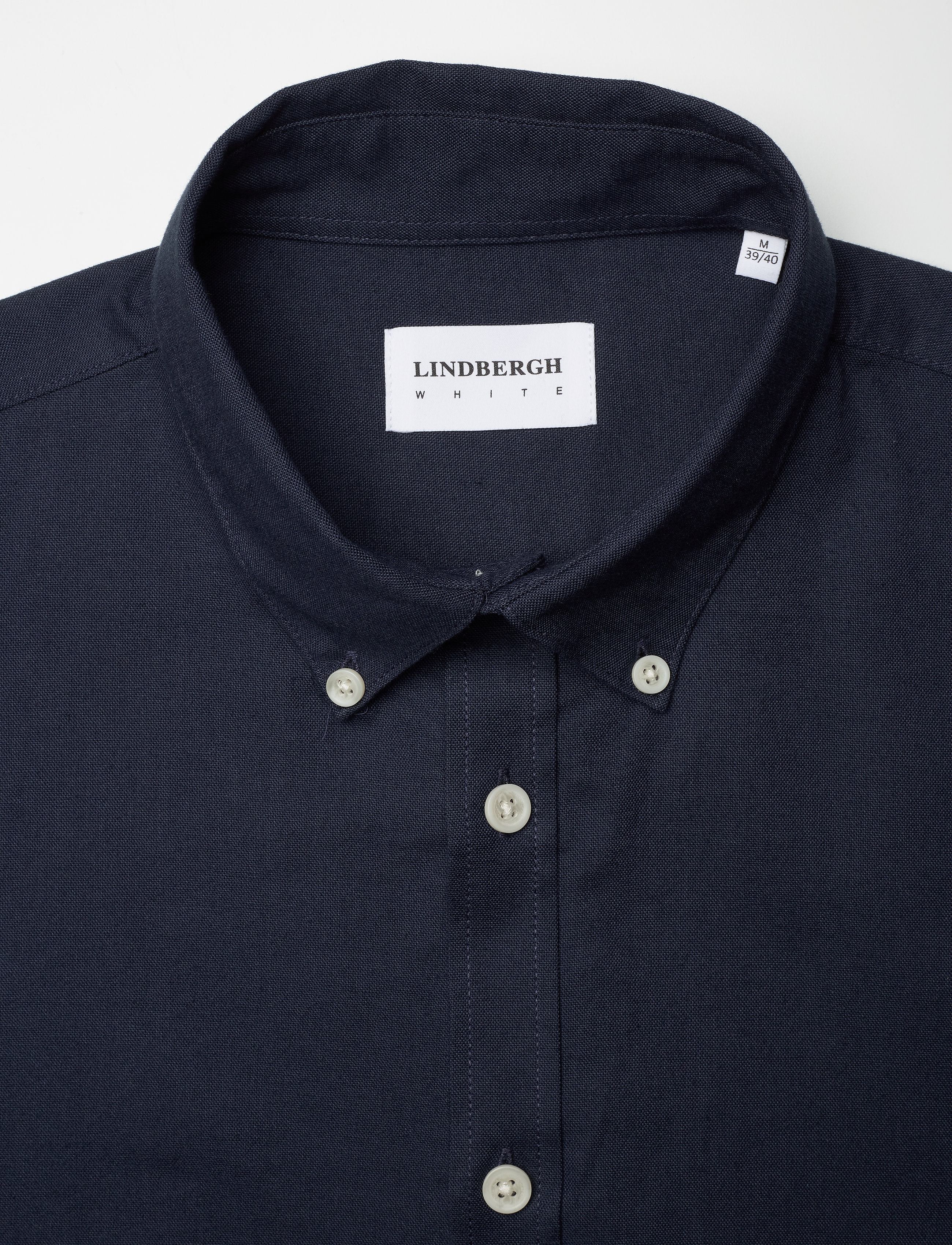 Lindbergh - Yarn dyed oxford superflex shirt L/S - oxford skjorter - navy mix - 3