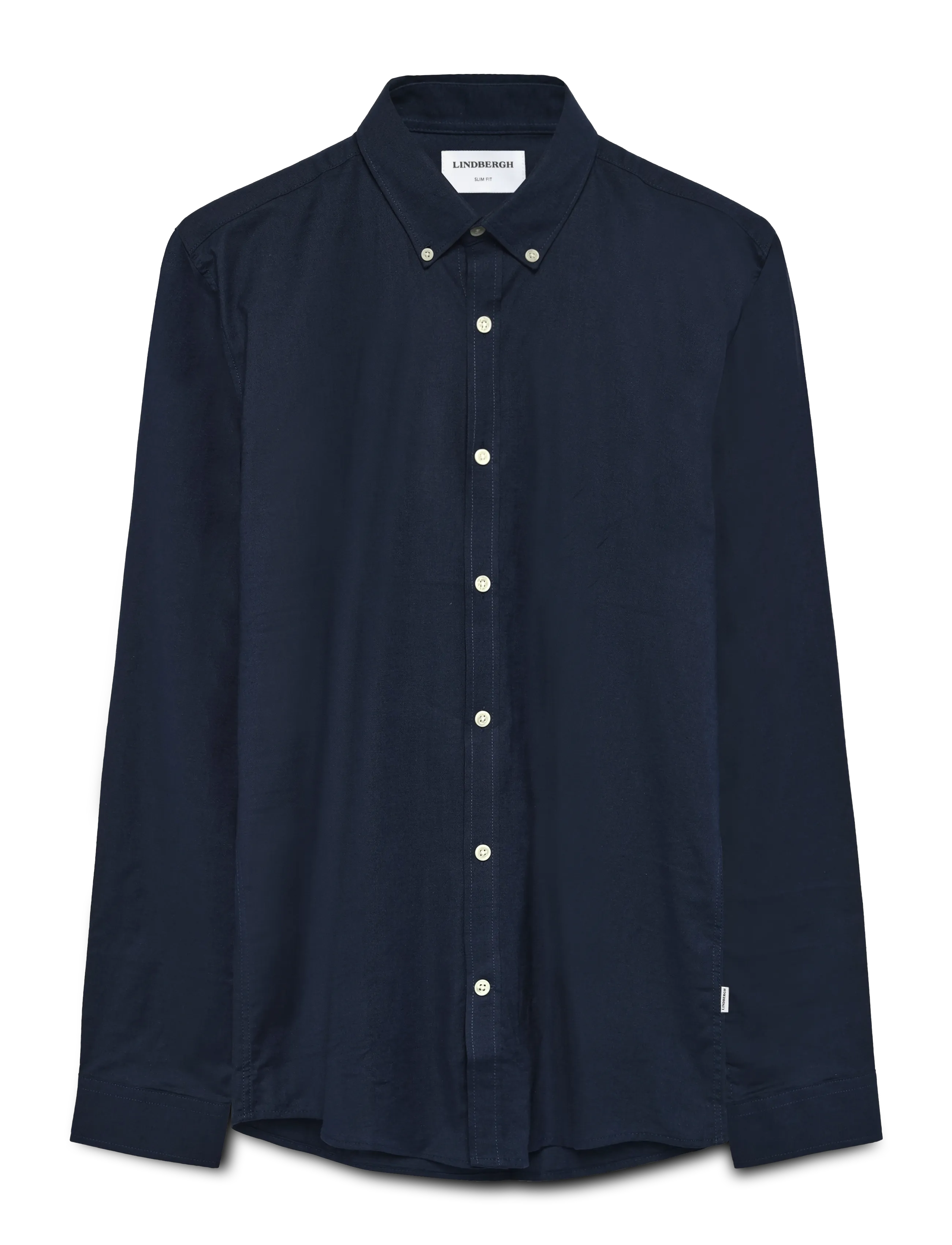 Lindbergh Yarn dyed oxford superflex shirt - Shirts - NAVY MIX / navy