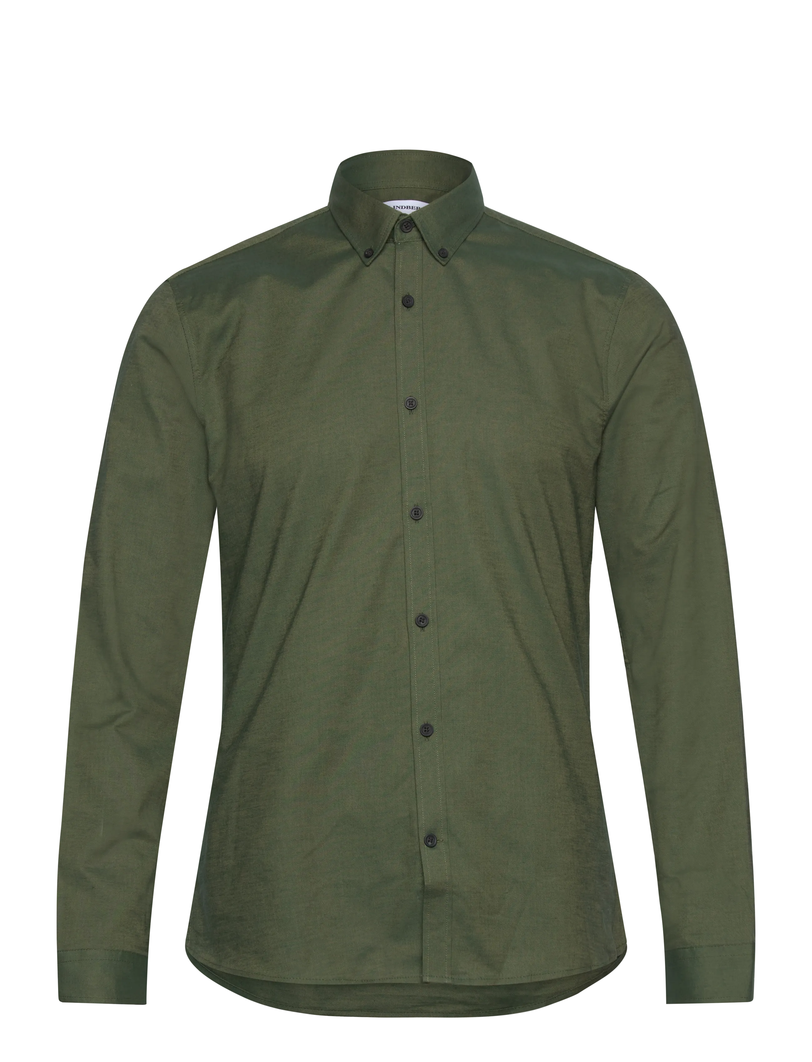 Lindbergh Yarn dyed oxford superflex shirt - Skjorter - OLIVE GREEN MIX / khaki/green
