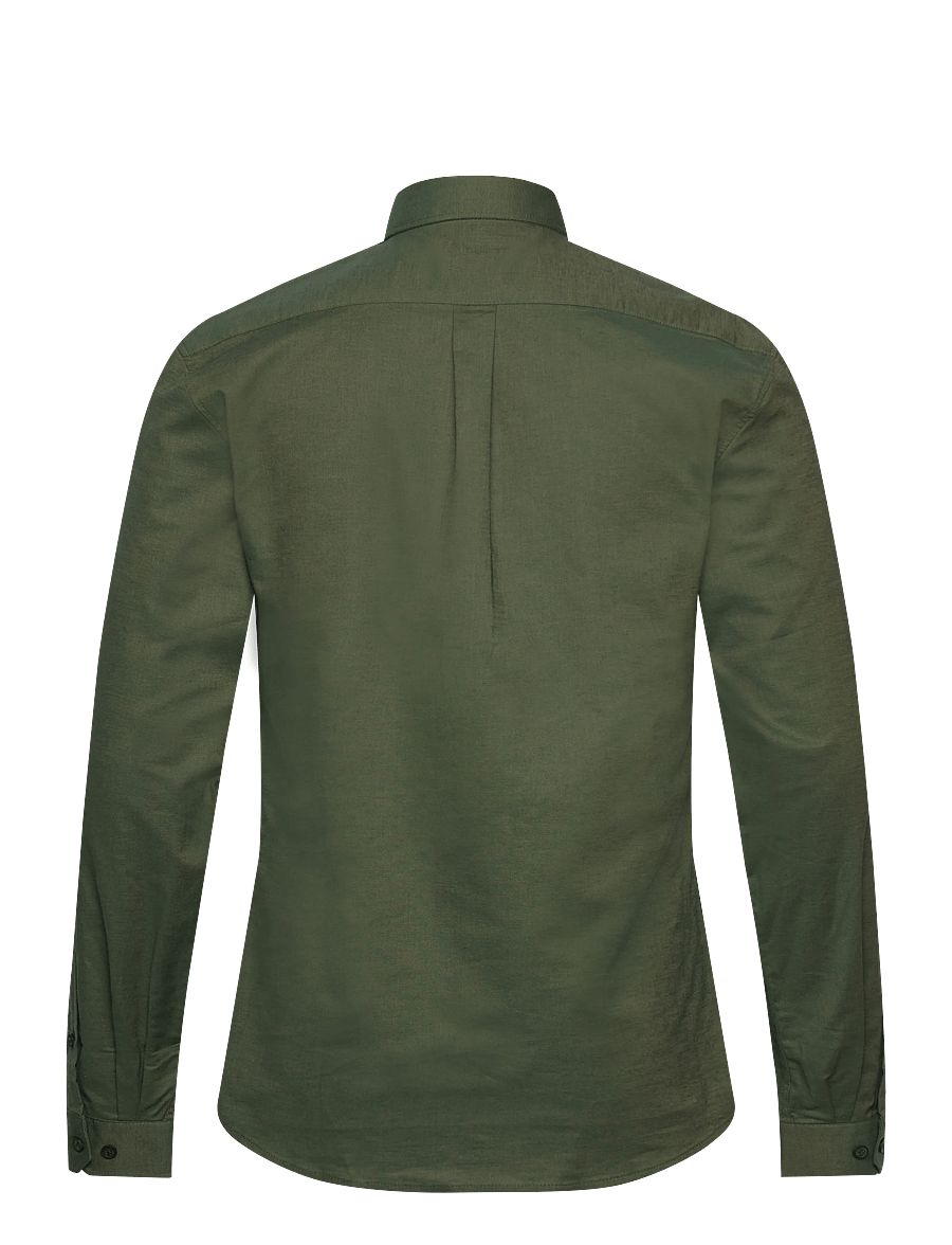 Lindbergh - Yarn dyed oxford superflex shirt L/S - oxfordi särgid - olive green mix - 1