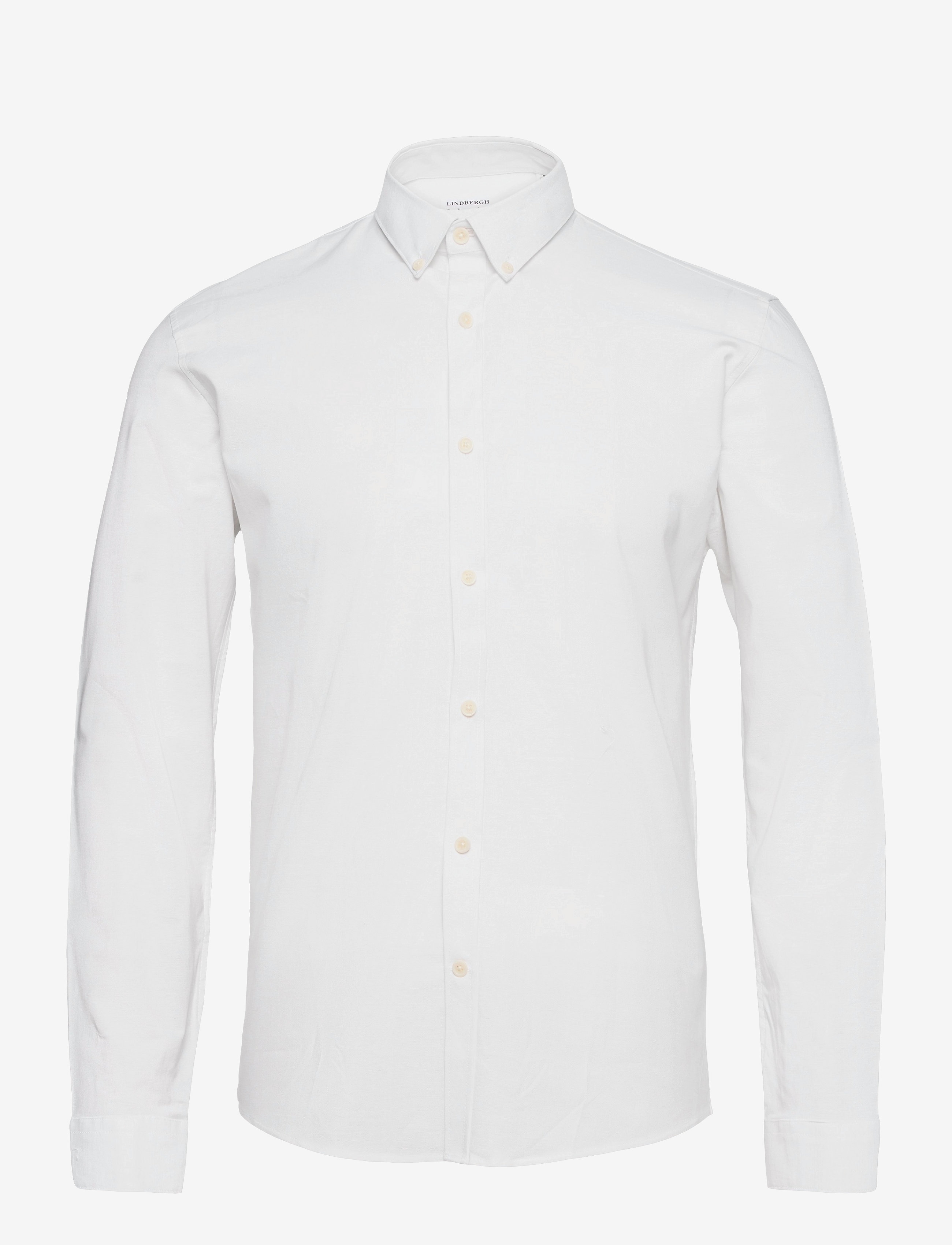 LINDBERGH Yarn Dyed Oxford Superflex Shirt L/S Weiß - XXXL - Herren