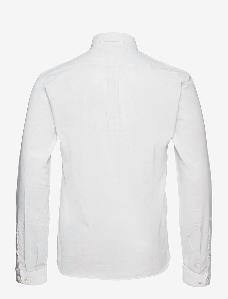 Lindbergh - Yarn dyed oxford superflex shirt L/S - oksfordo marškiniai - white - 1