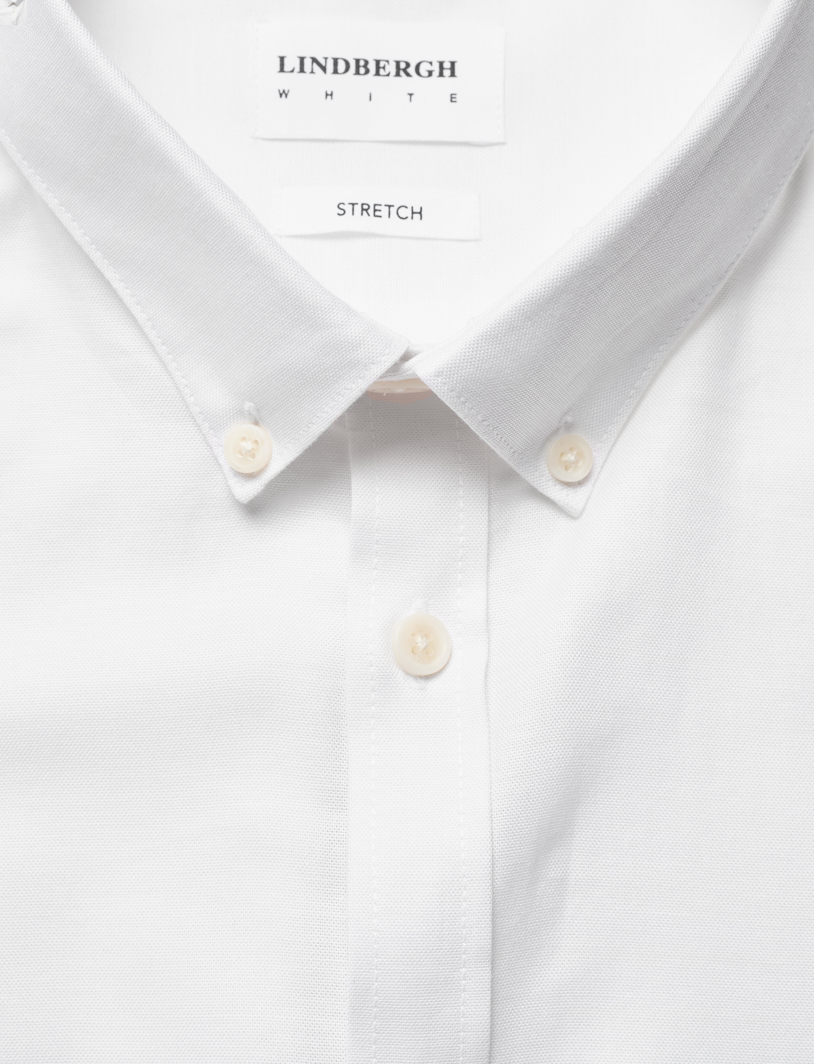 Lindbergh - Yarn dyed oxford superflex shirt L/S - oxford skjorter - white - 2