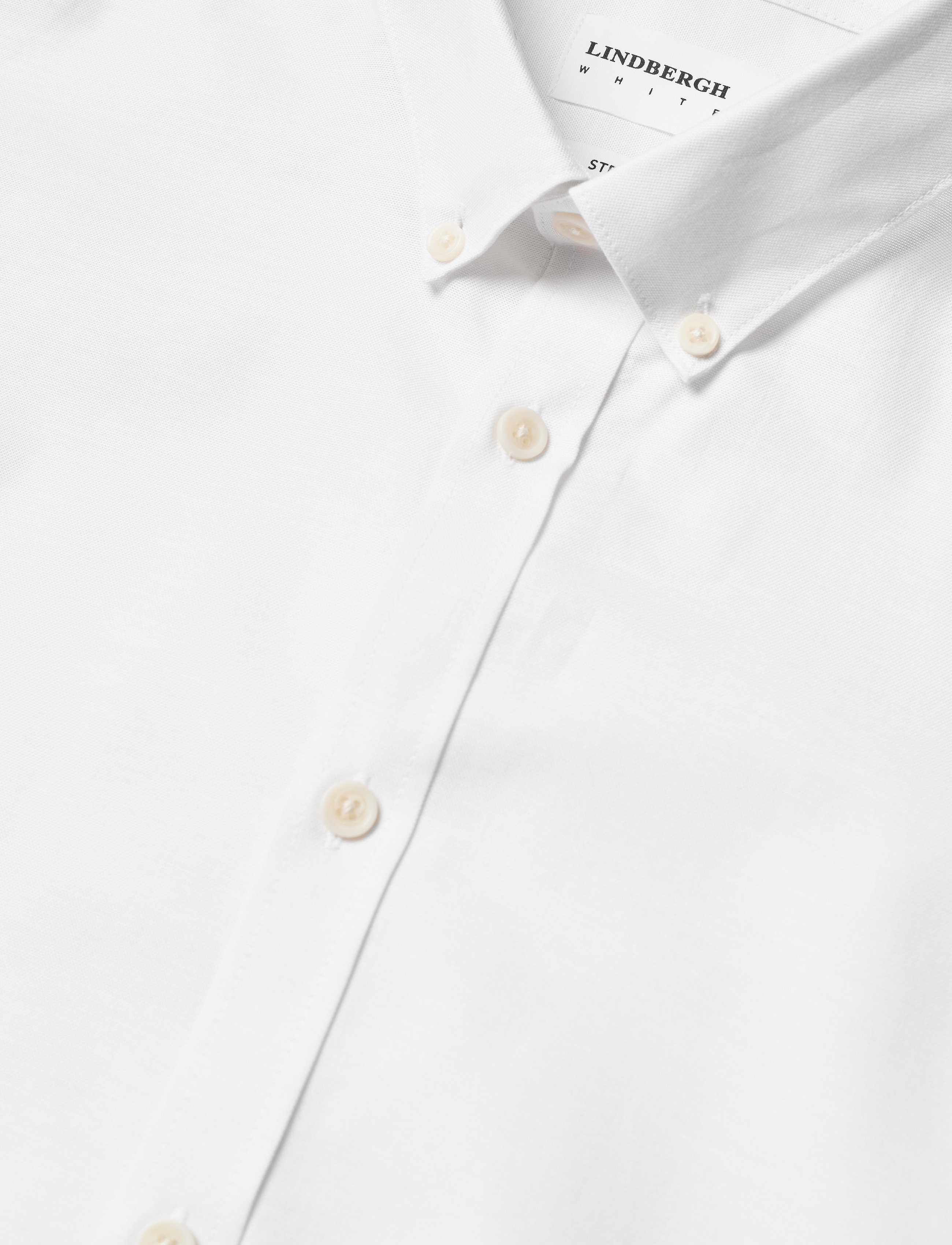 Lindbergh - Yarn dyed oxford superflex shirt L/S - oxford skjorter - white - 3
